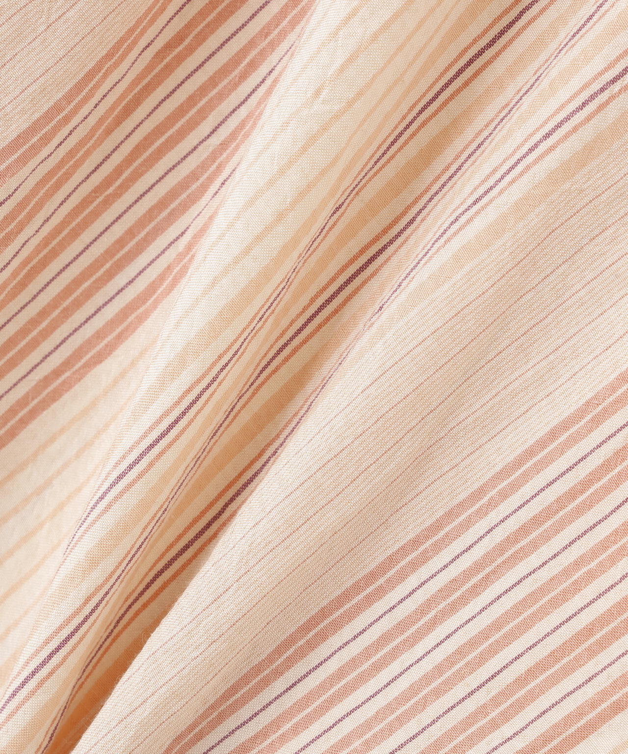 quitan / COTTON SILK 'STRIKE-OFF' STRIPE AO DAÏ LONG BAND COLLAR SHIRT