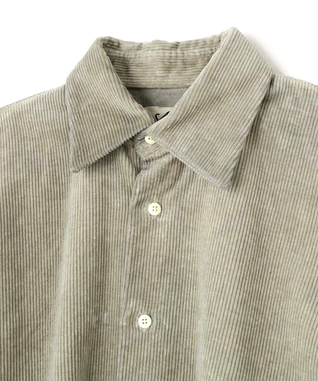 quitan / COTTON LINEN CORDUROY WIDE REGULAR COLLAR SHIRT SUIBOKU