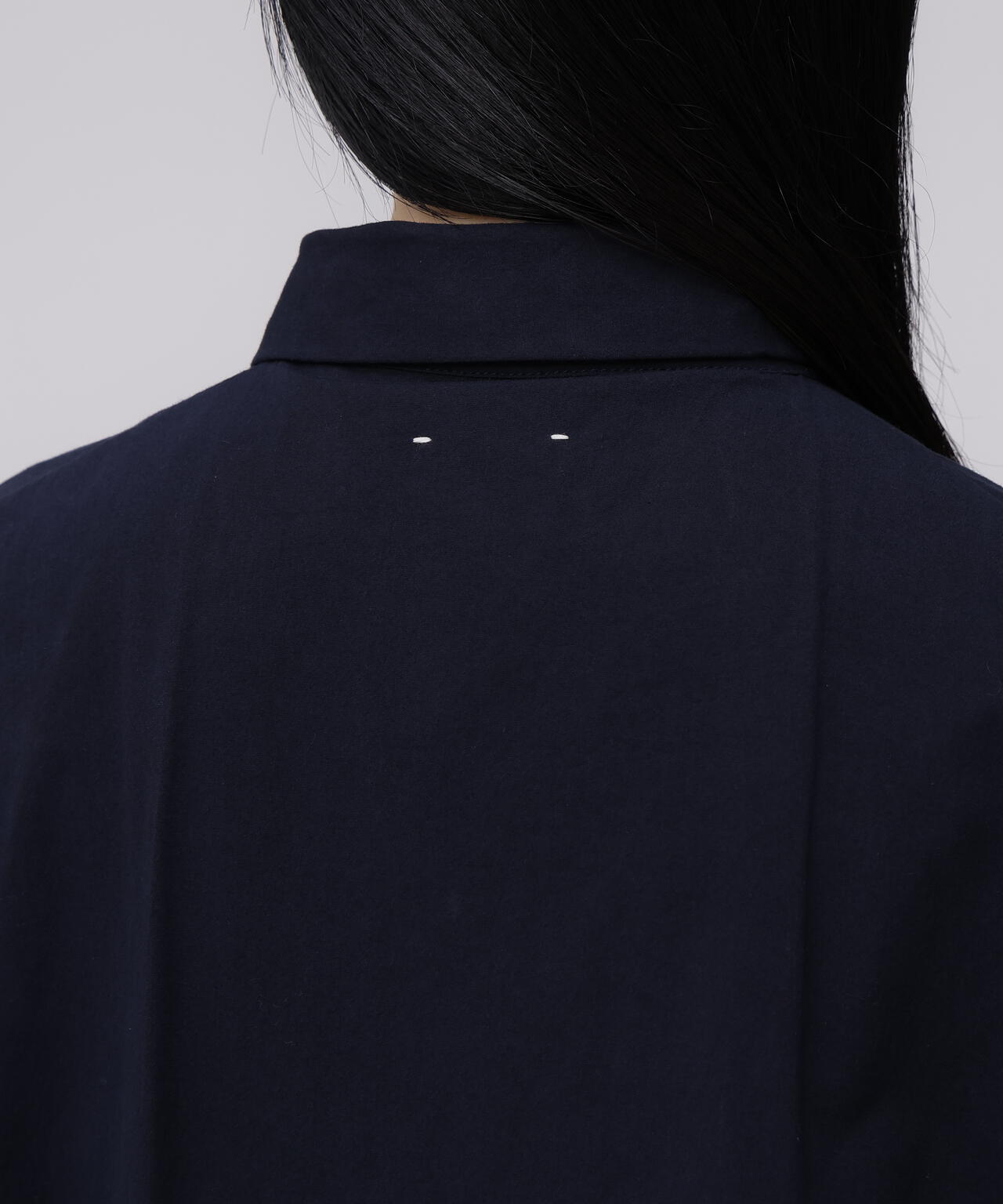 quitan / COTTON WEATHER CLOTH BALLOON SHIRT DRESS