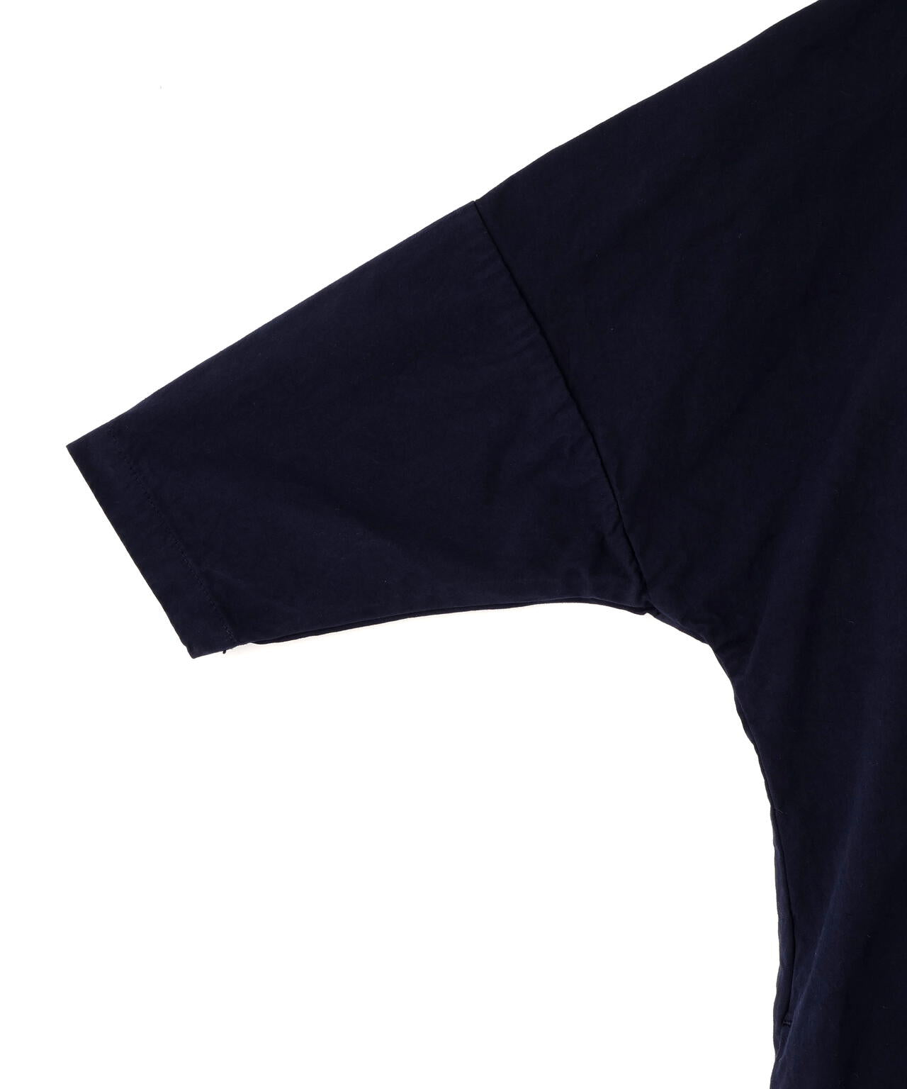quitan / COTTON WEATHER CLOTH BALLOON SHIRT DRESS