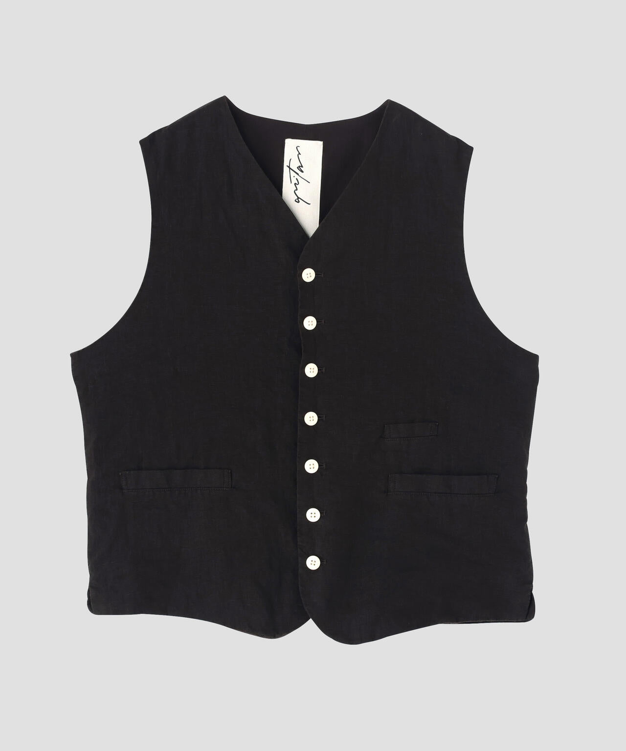 [別注]quitan / LINEN CANVAS LONG GILET