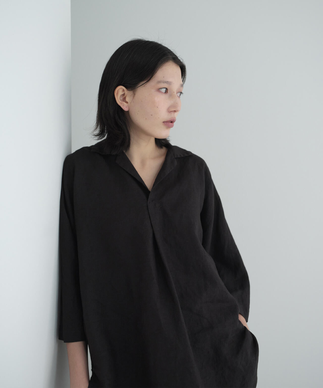 [別注]quitan / LINEN CANVAS MARINIÈRE BLOUSE