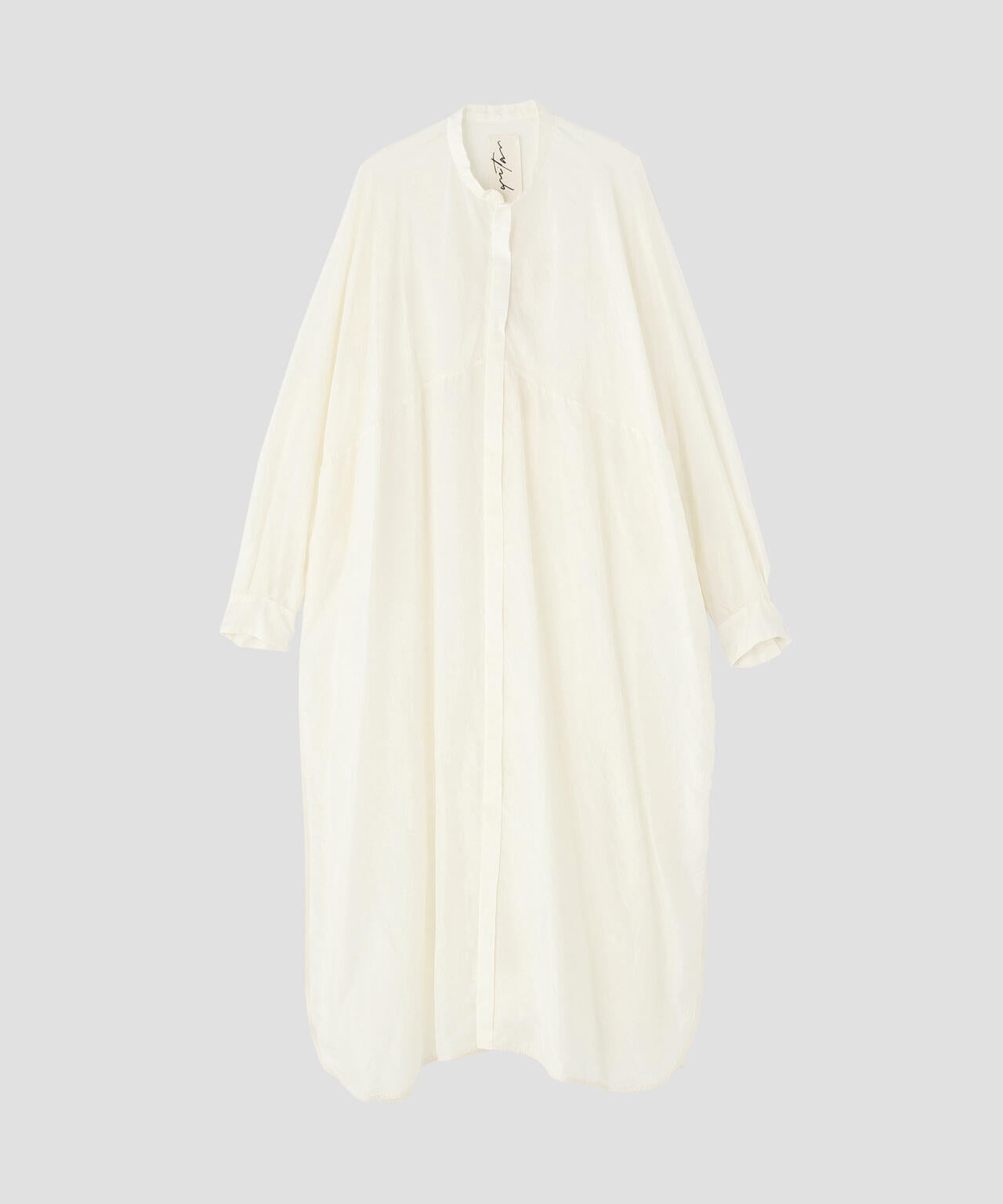 quitan /  SILK KHADI AO DAI LONG BAND COLLAR SHIRT
