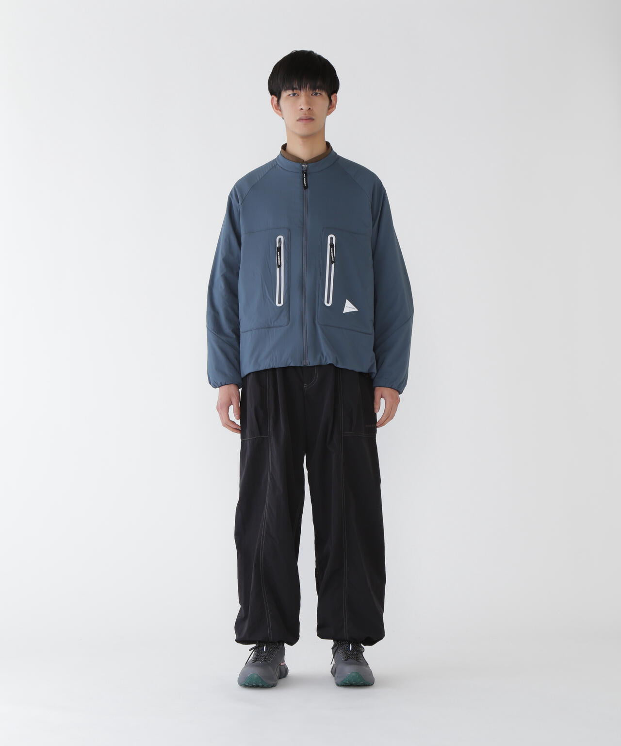 crinkled nylon pants