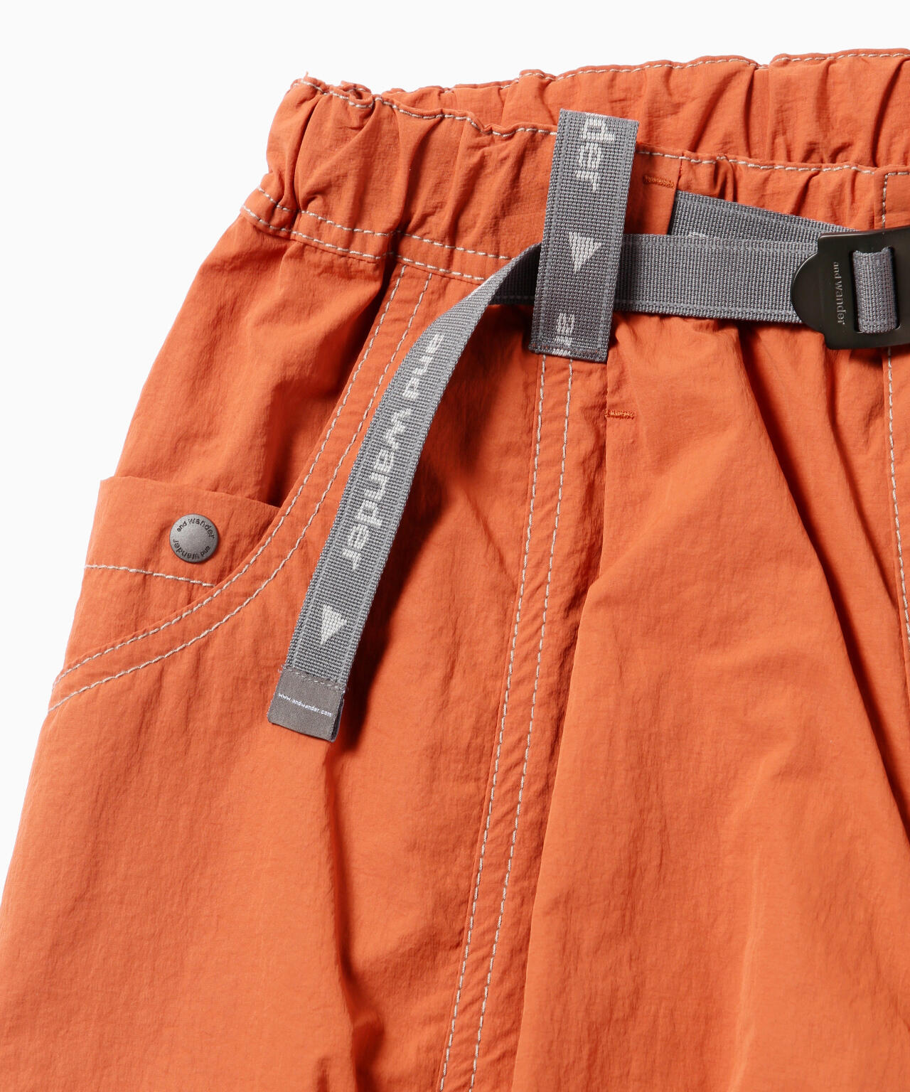 crinkled nylon pants