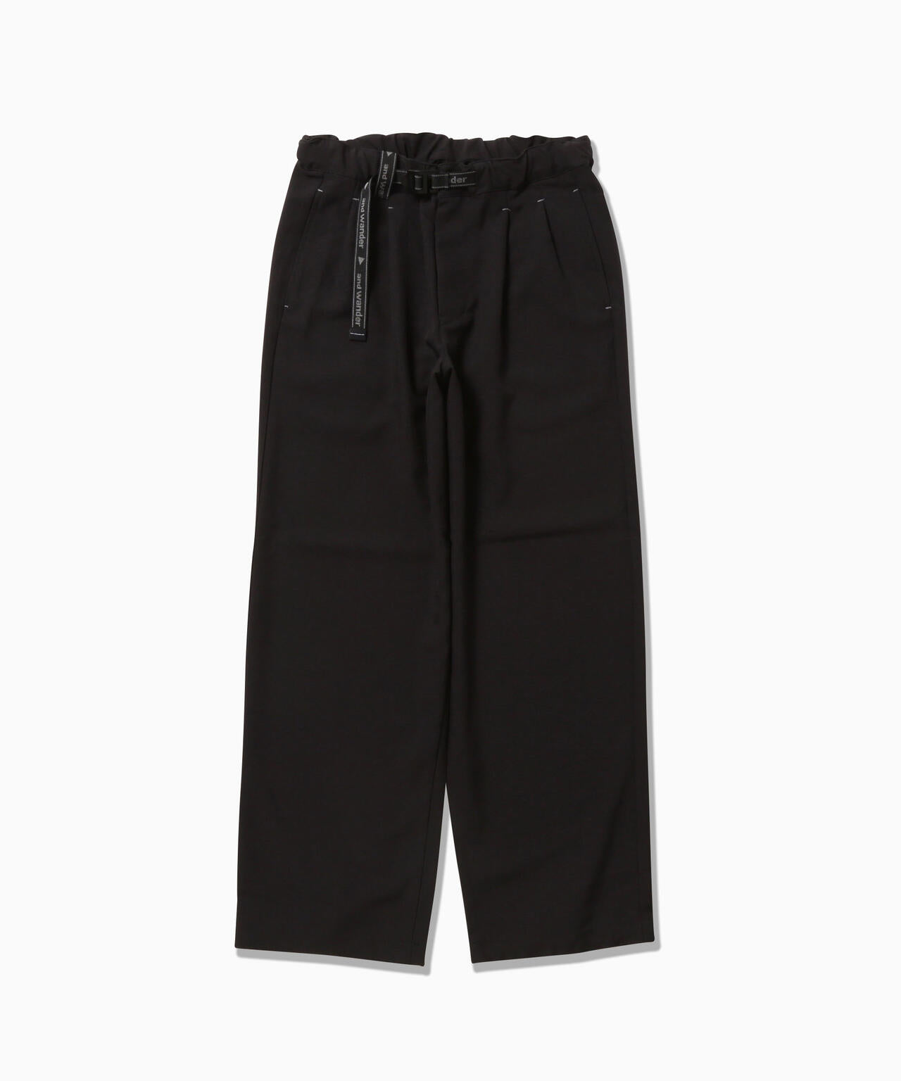 PE melange twill wide pants