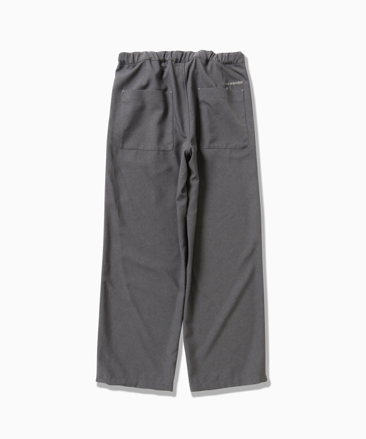 PE melange twill wide pants