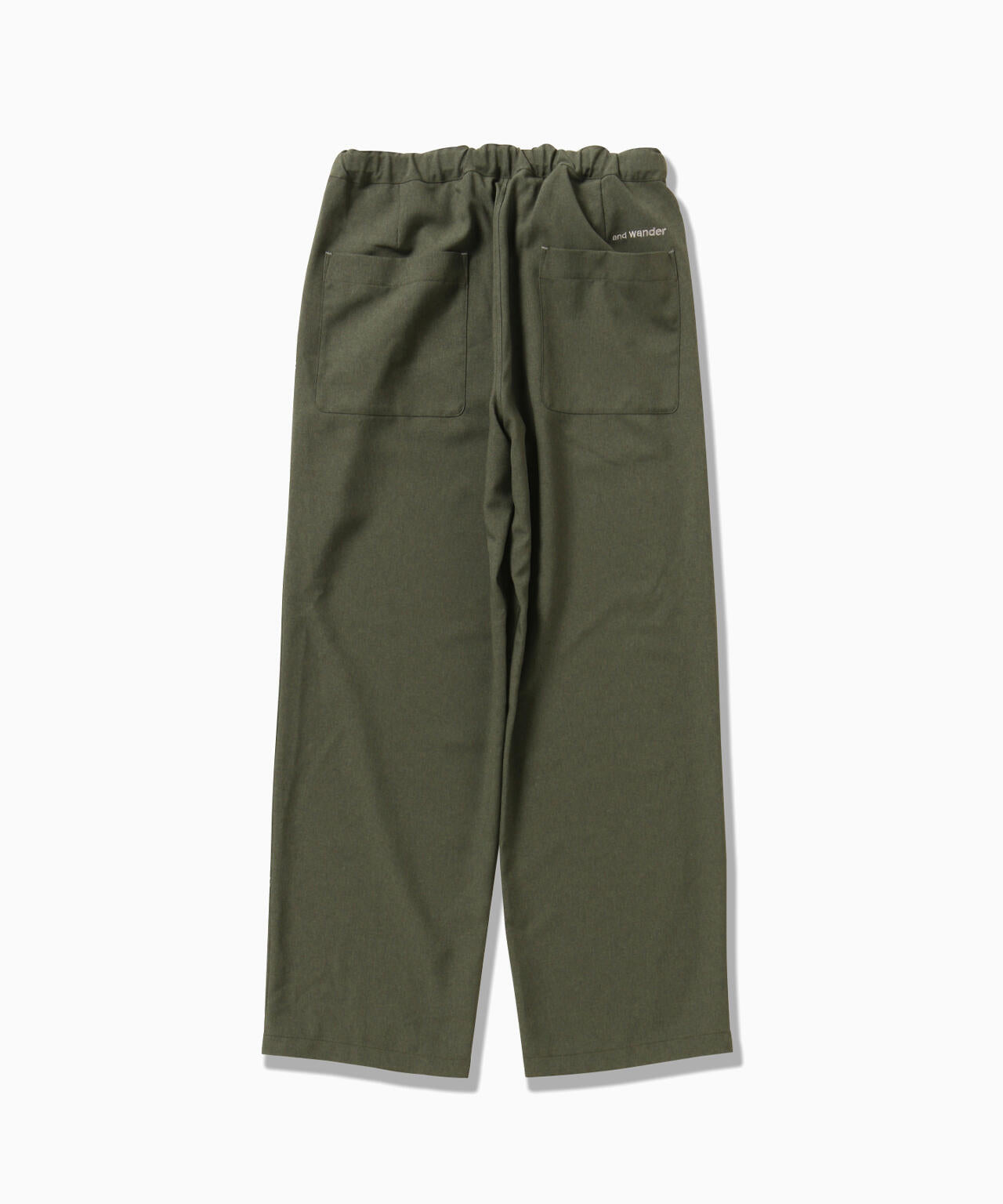 PE melange twill wide pants
