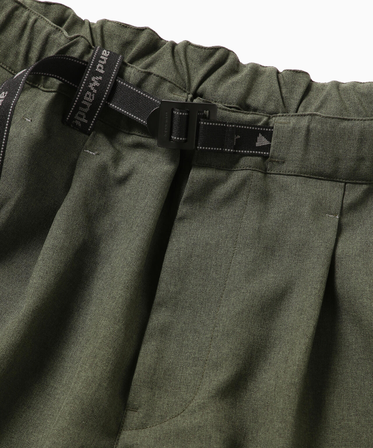 PE melange twill wide pants