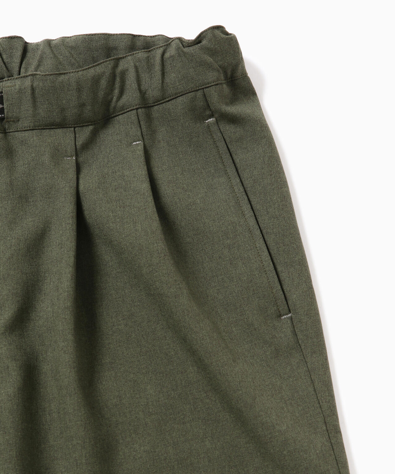 PE melange twill wide pants