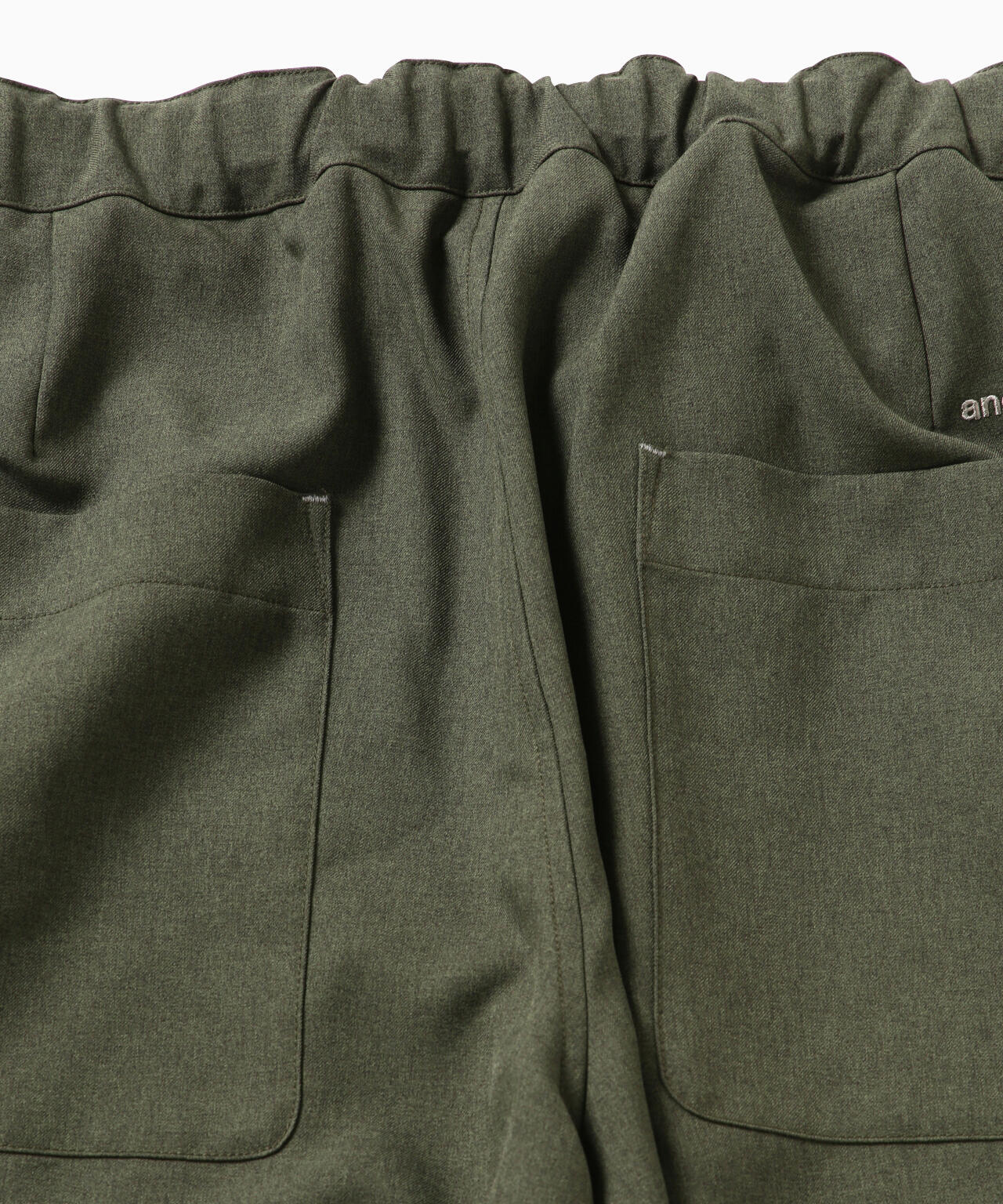 PE melange twill wide pants