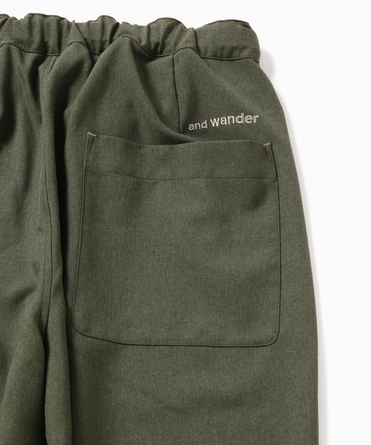 PE melange twill wide pants