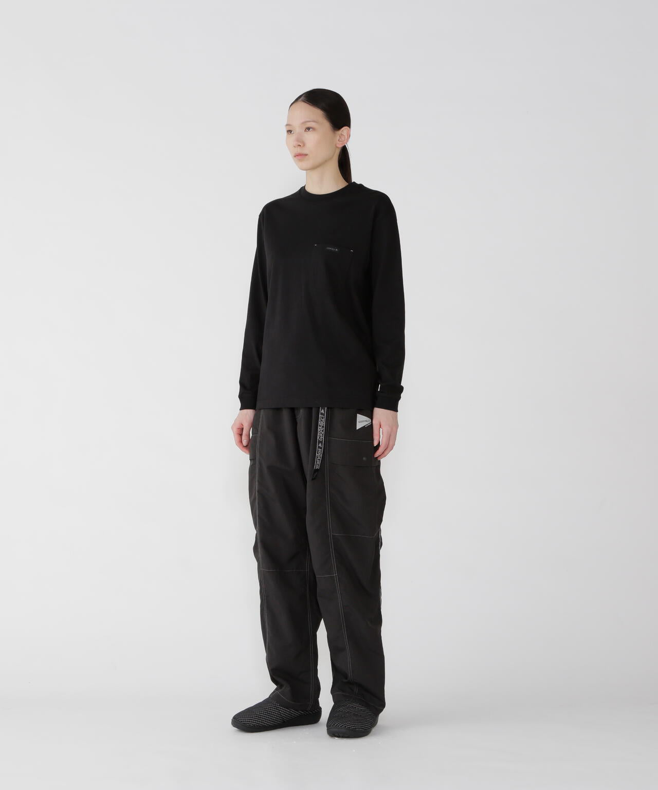 GRAMICCI × and wander backprint L/S tee