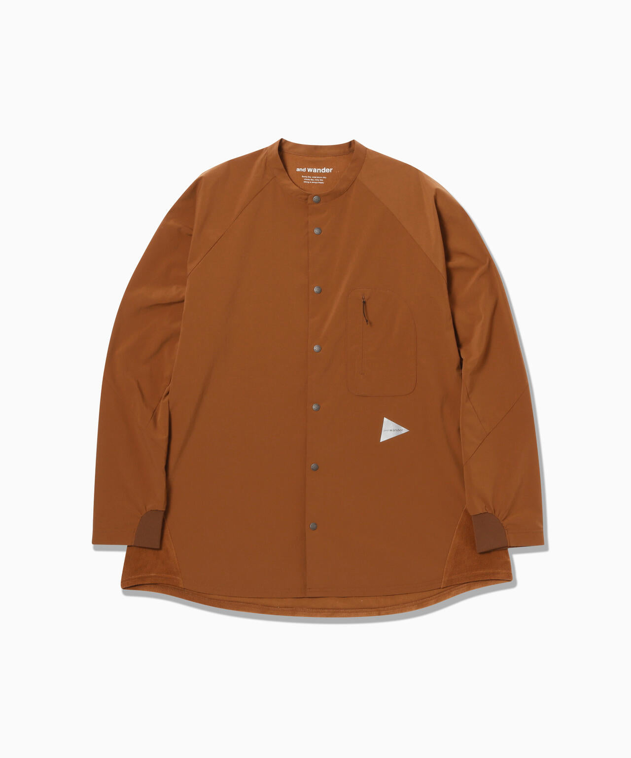 fleece base band collar shirt