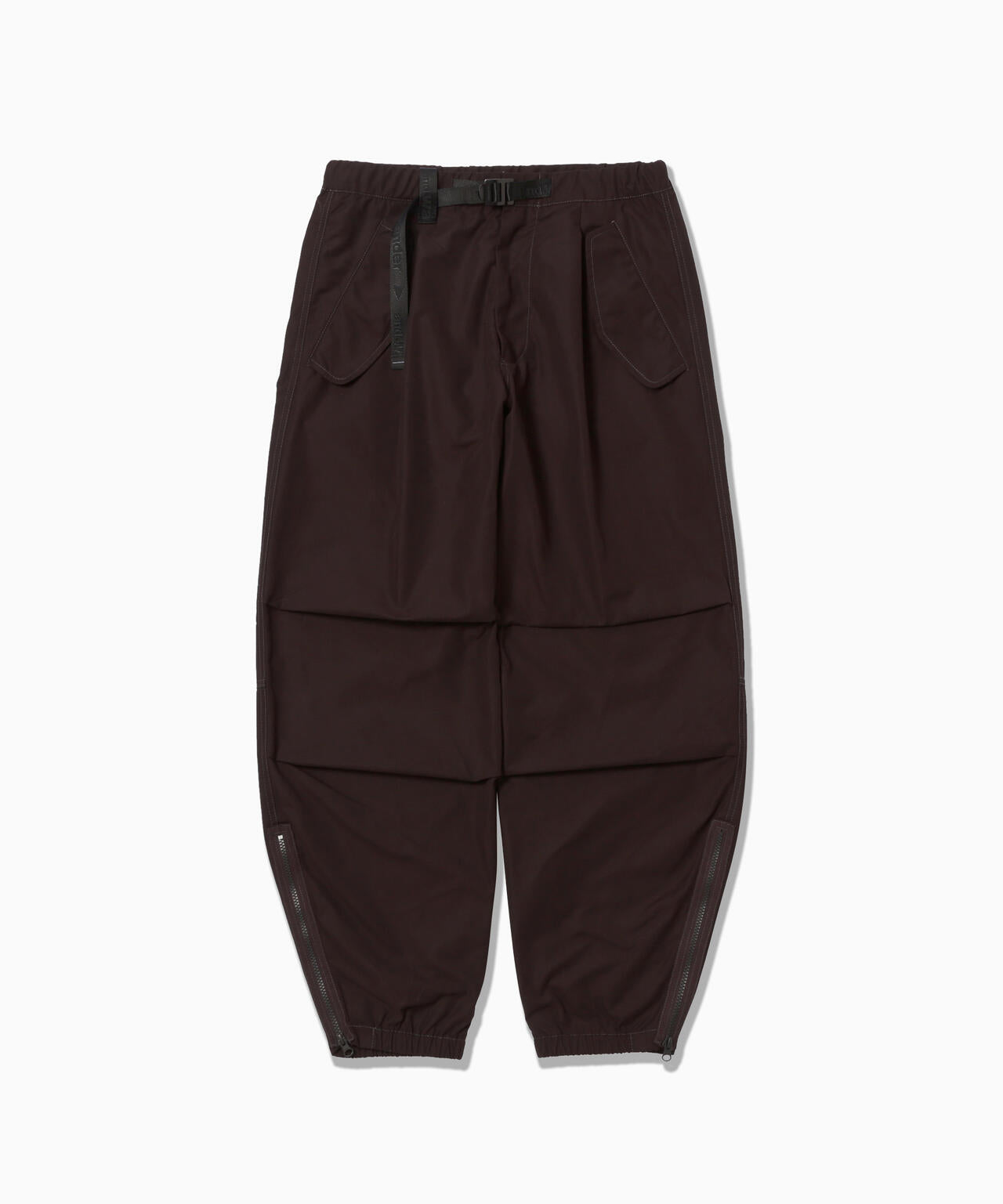 high count cloth side zip hem pants