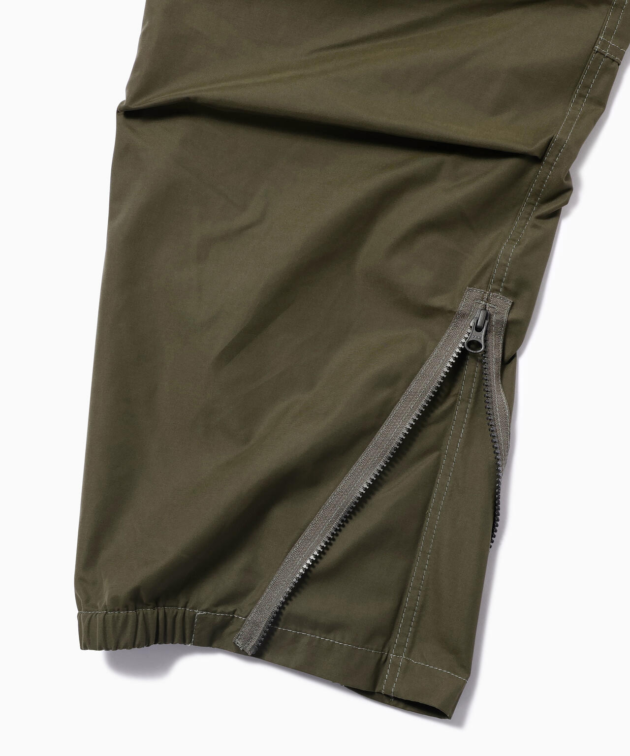 high count cloth side zip hem pants