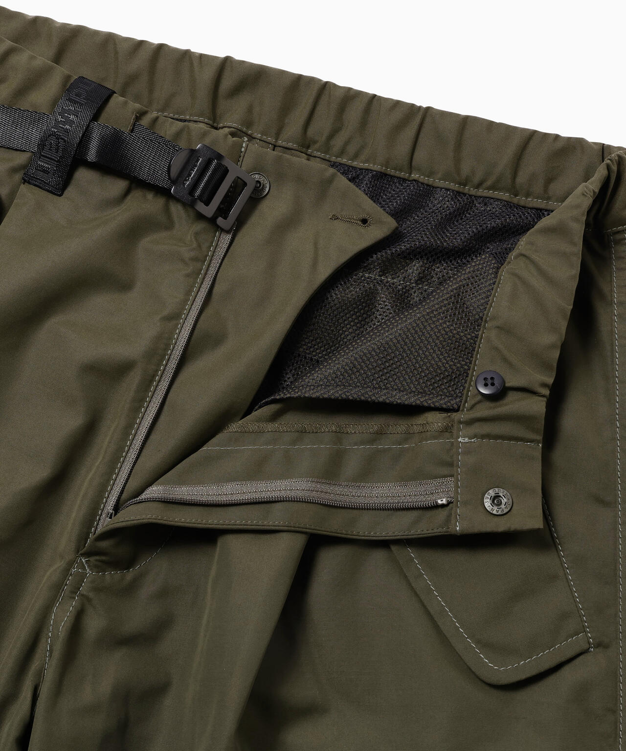 high count cloth side zip hem pants