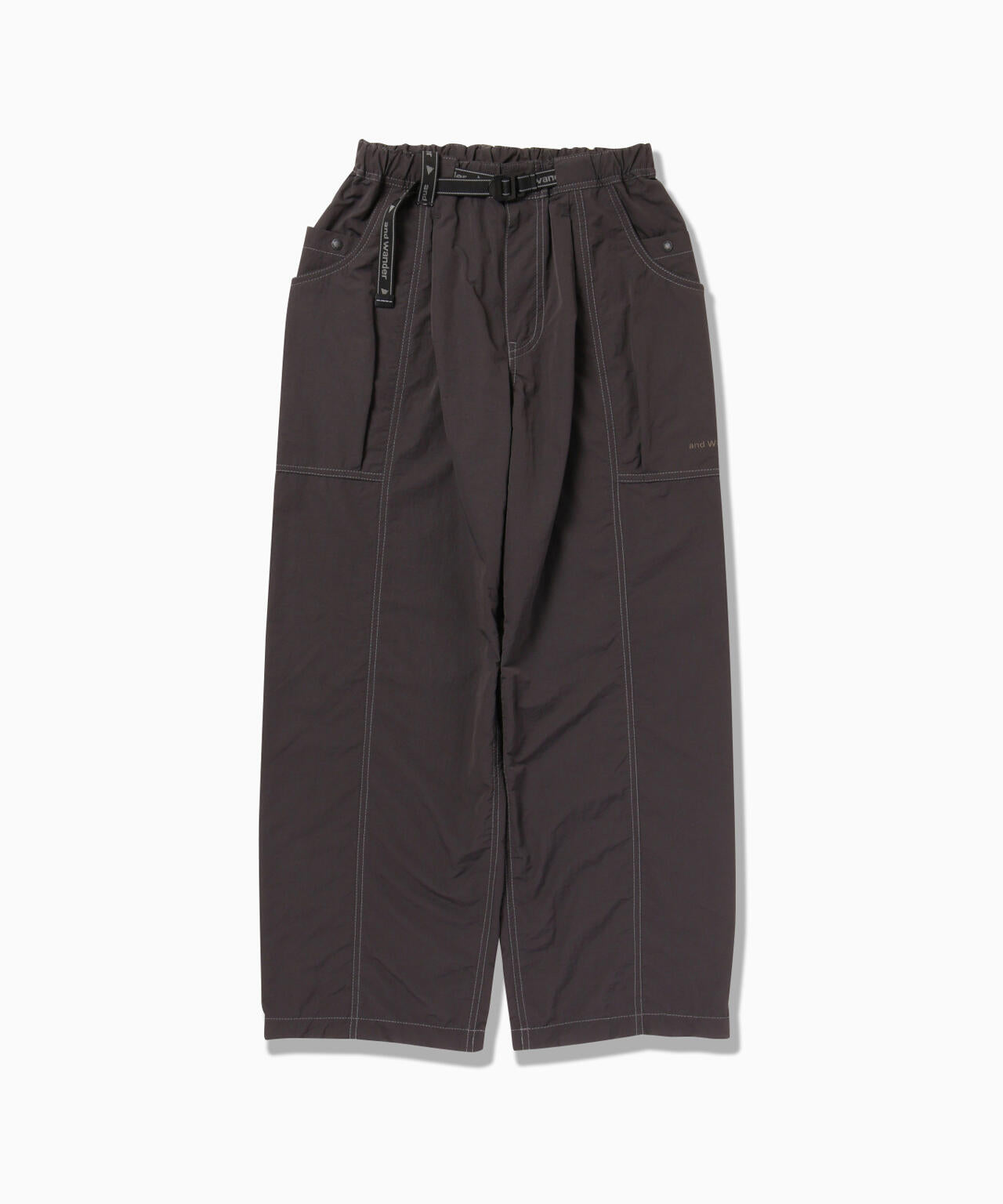 crinkled nylon pants