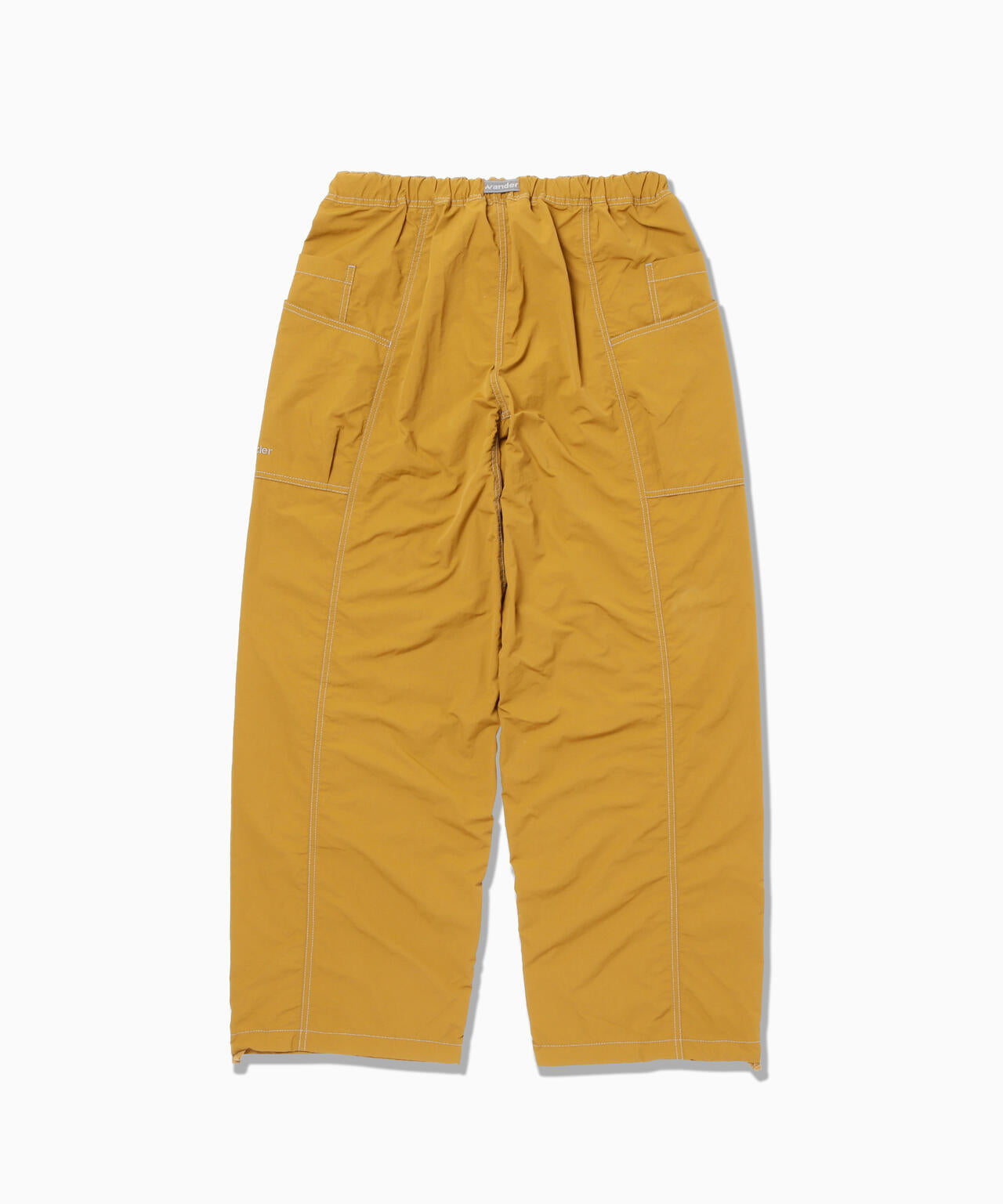 crinkled nylon pants