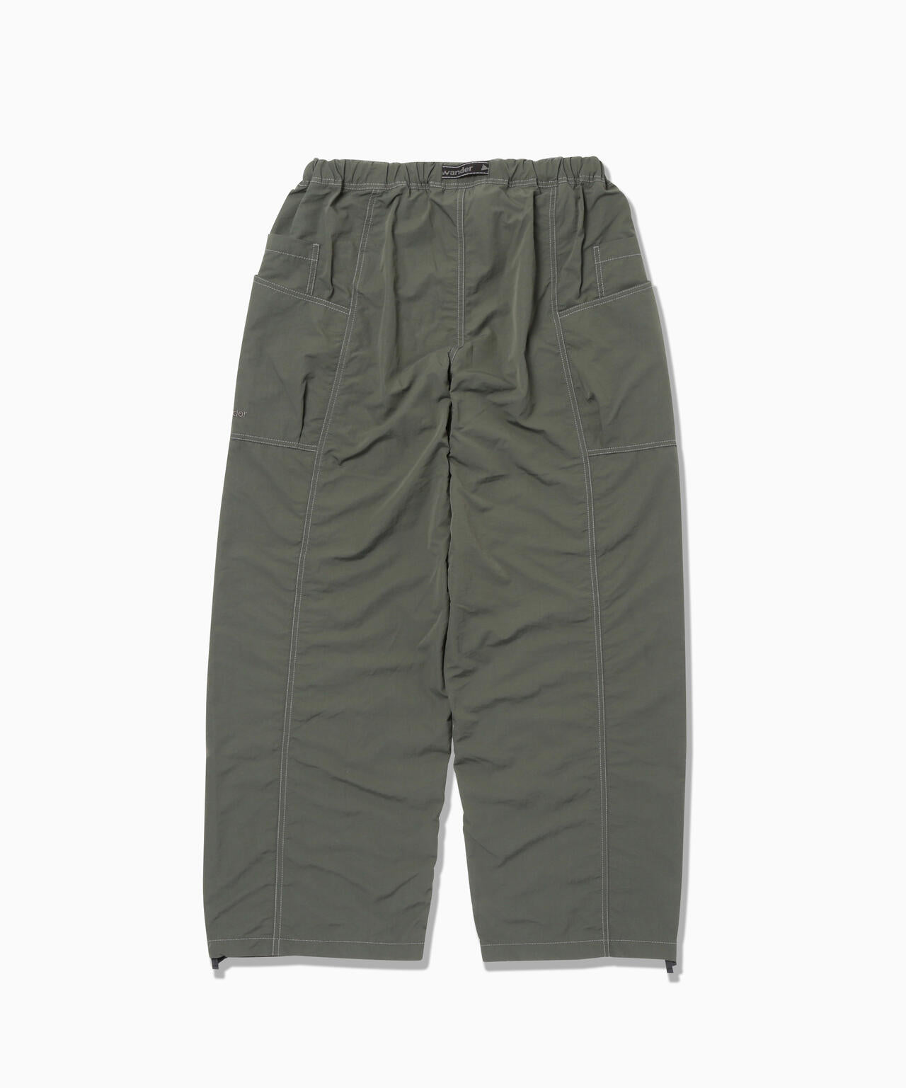 crinkled nylon pants