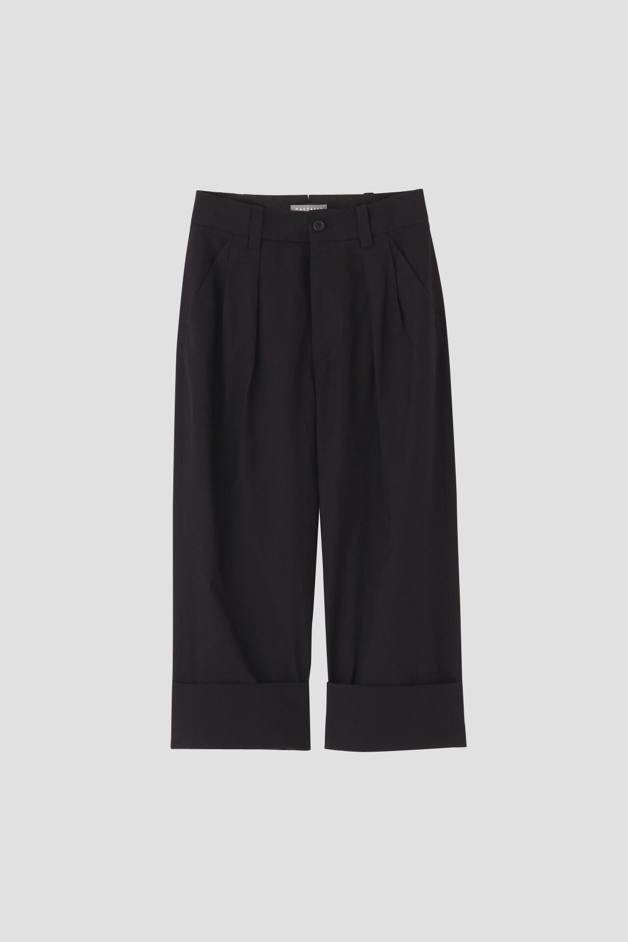 WASHED COTTON POPLIN TROUSERS