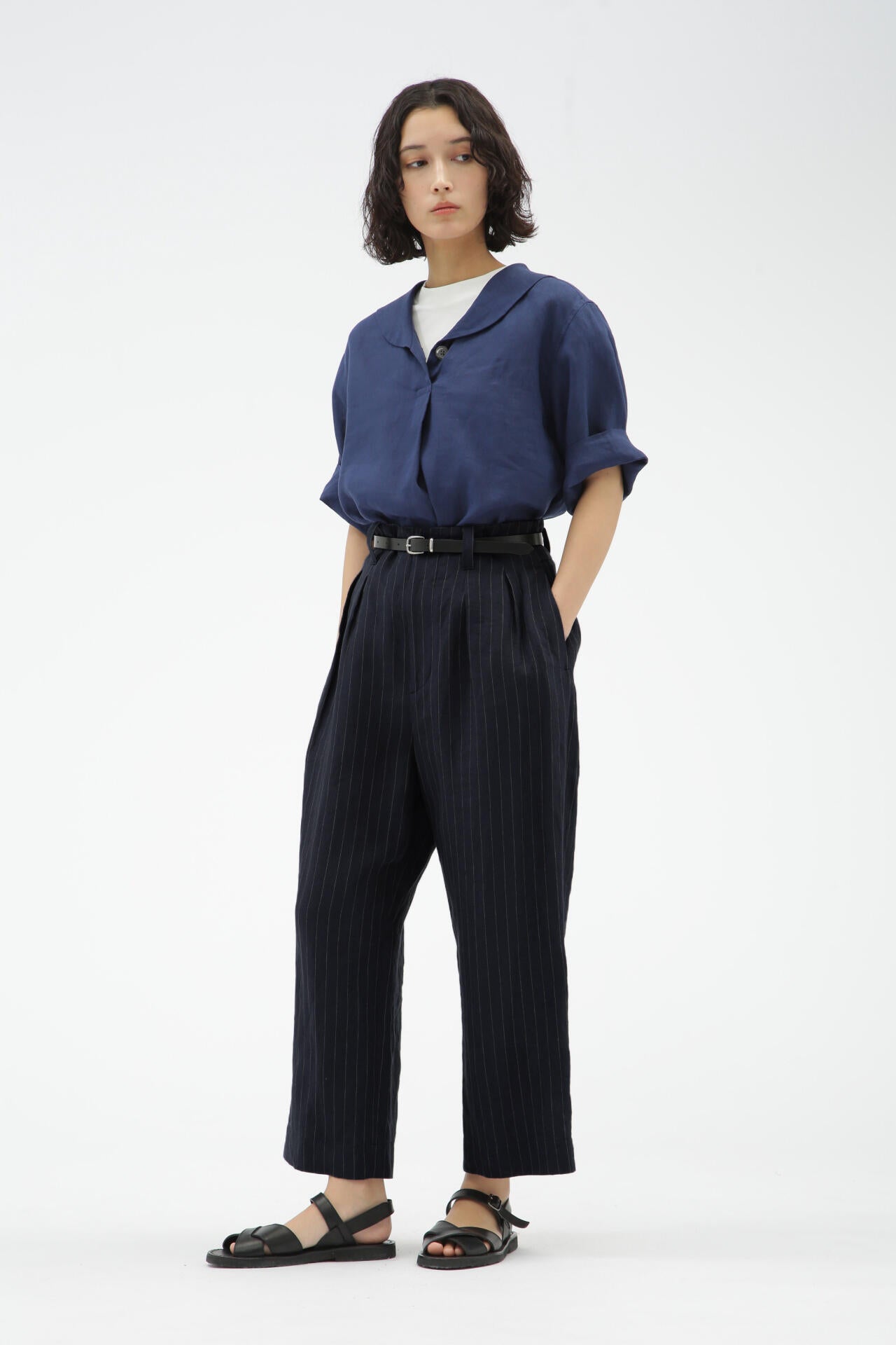 YARN DYED LINEN TROUSERS