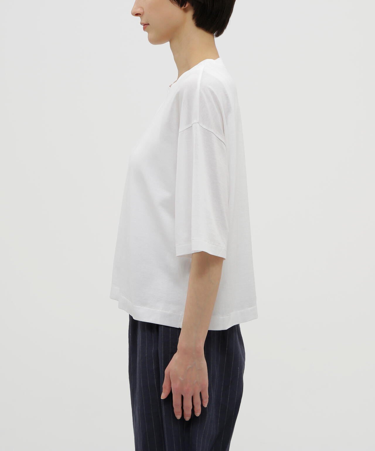 SHEER COTTON JERSEY TOP