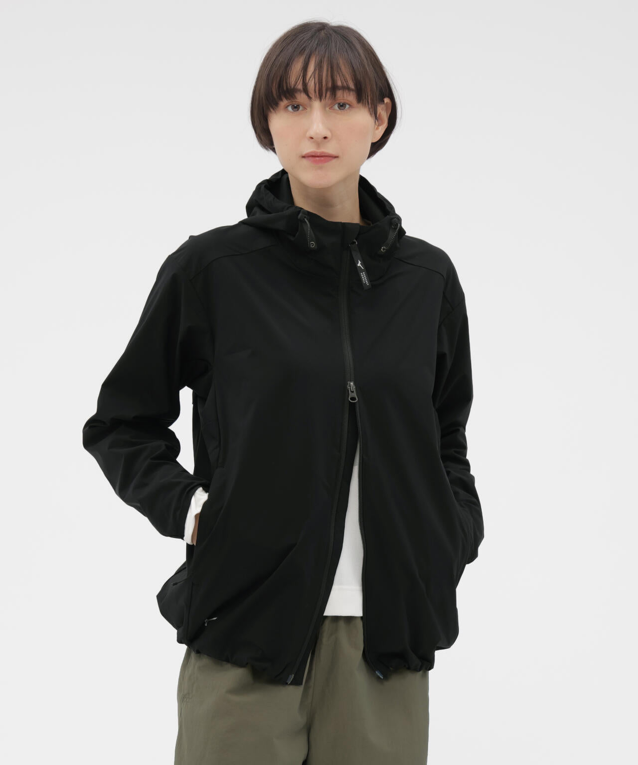 STRETCH POLYESTER BLOUSON