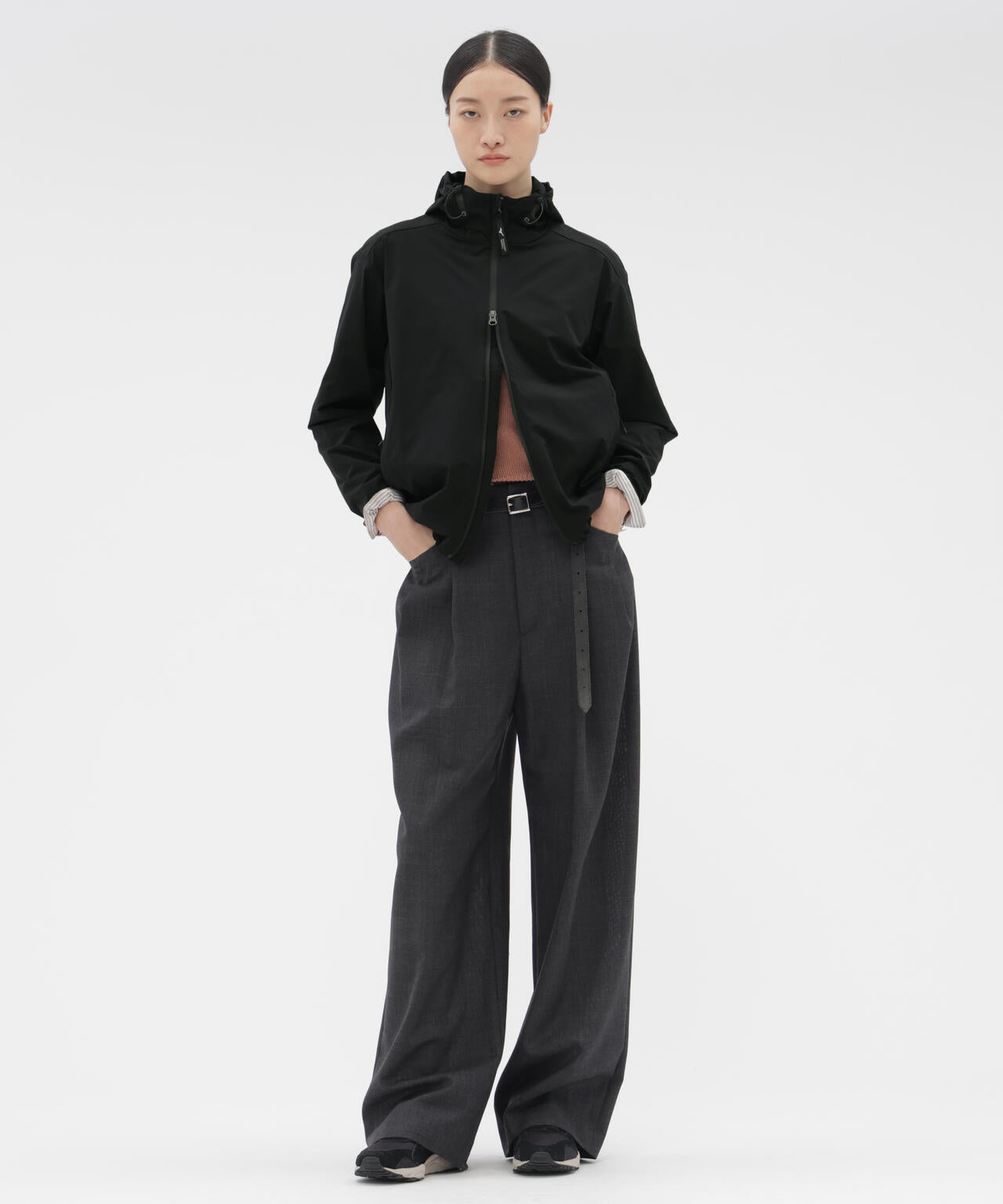 STRETCH POLYESTER BLOUSON