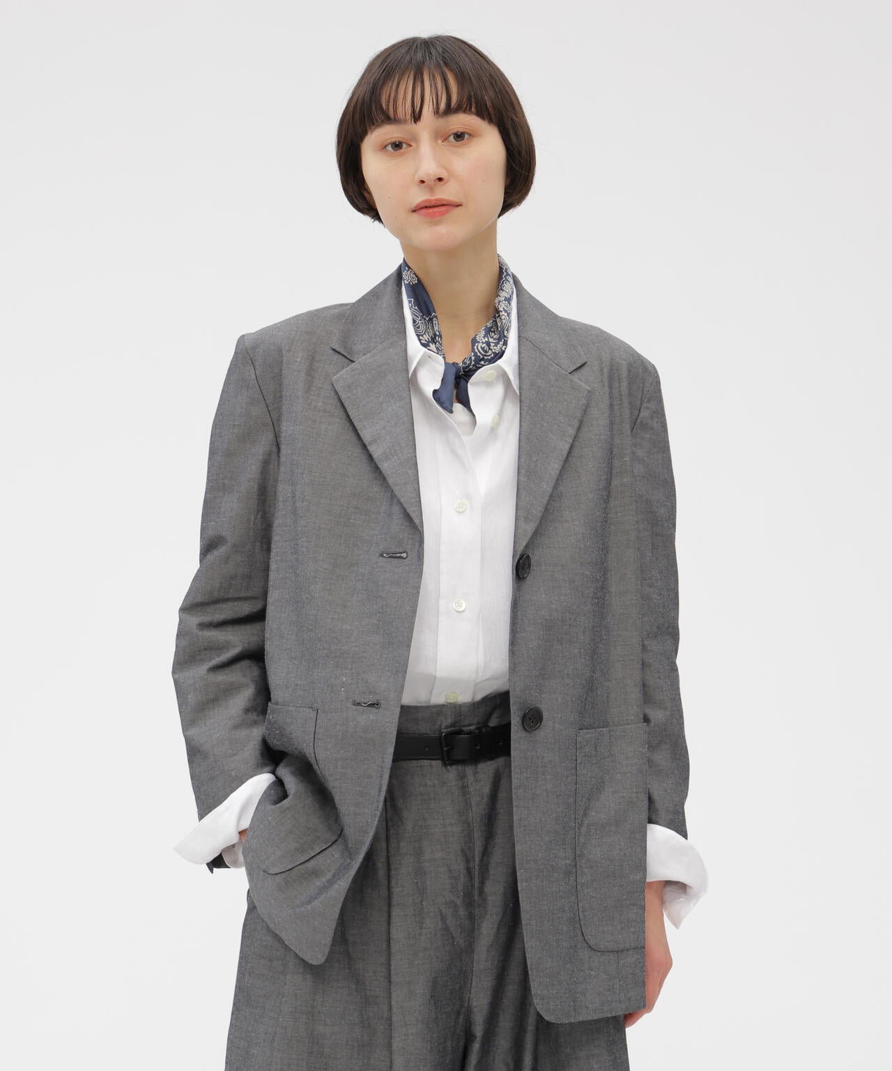 COTTON RAMIE CHAMBRAY JACKET