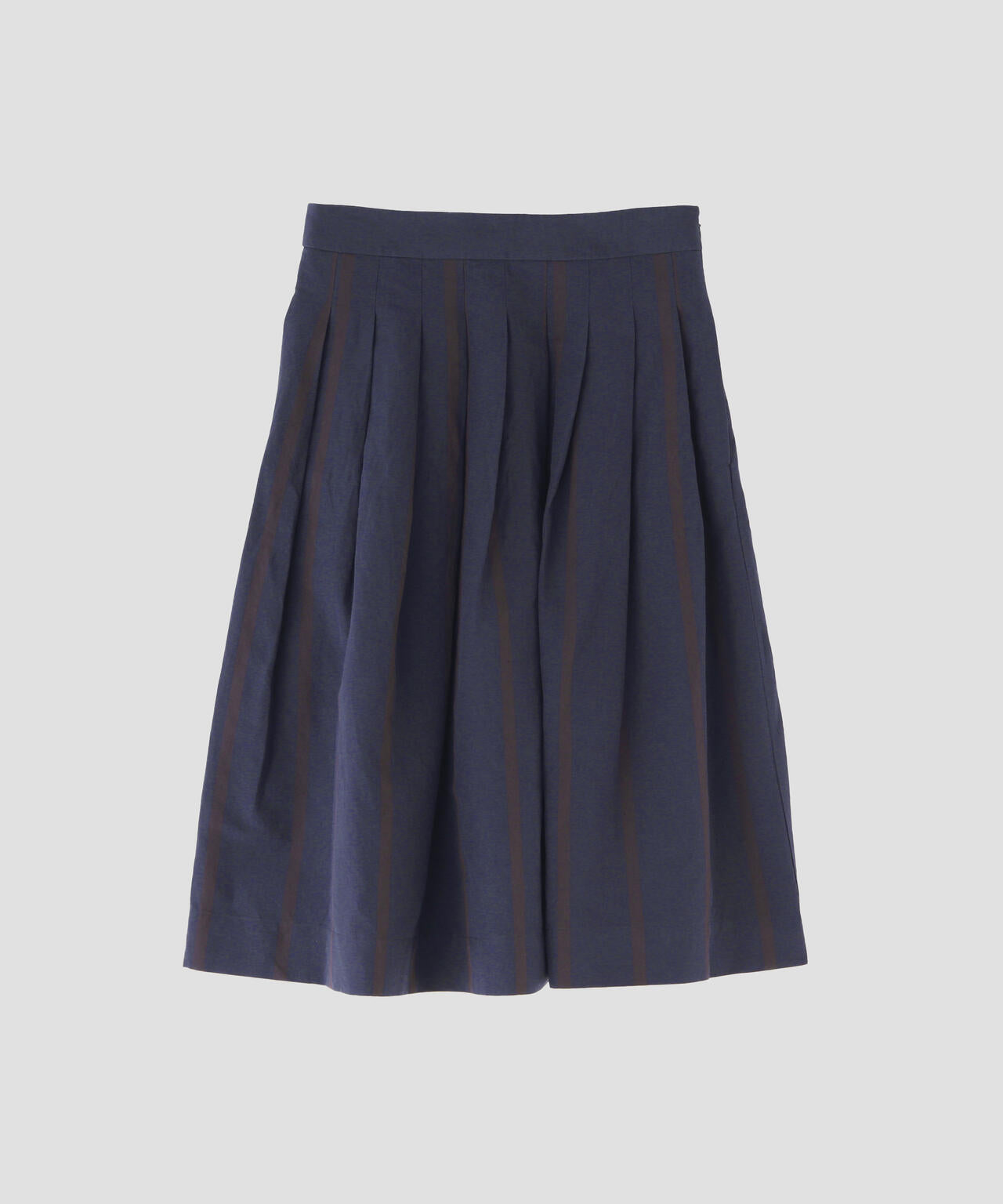 BOLD STRIPE COTTON LINEN SKIRT