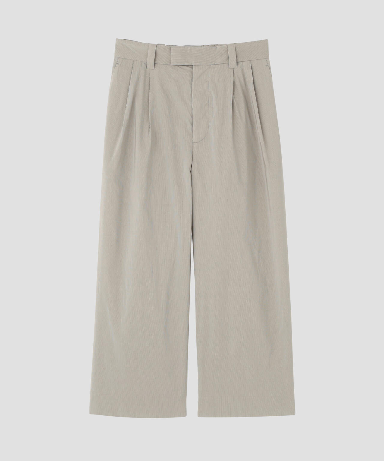 FINE STRIPE COTTON SILK TROUSERS
