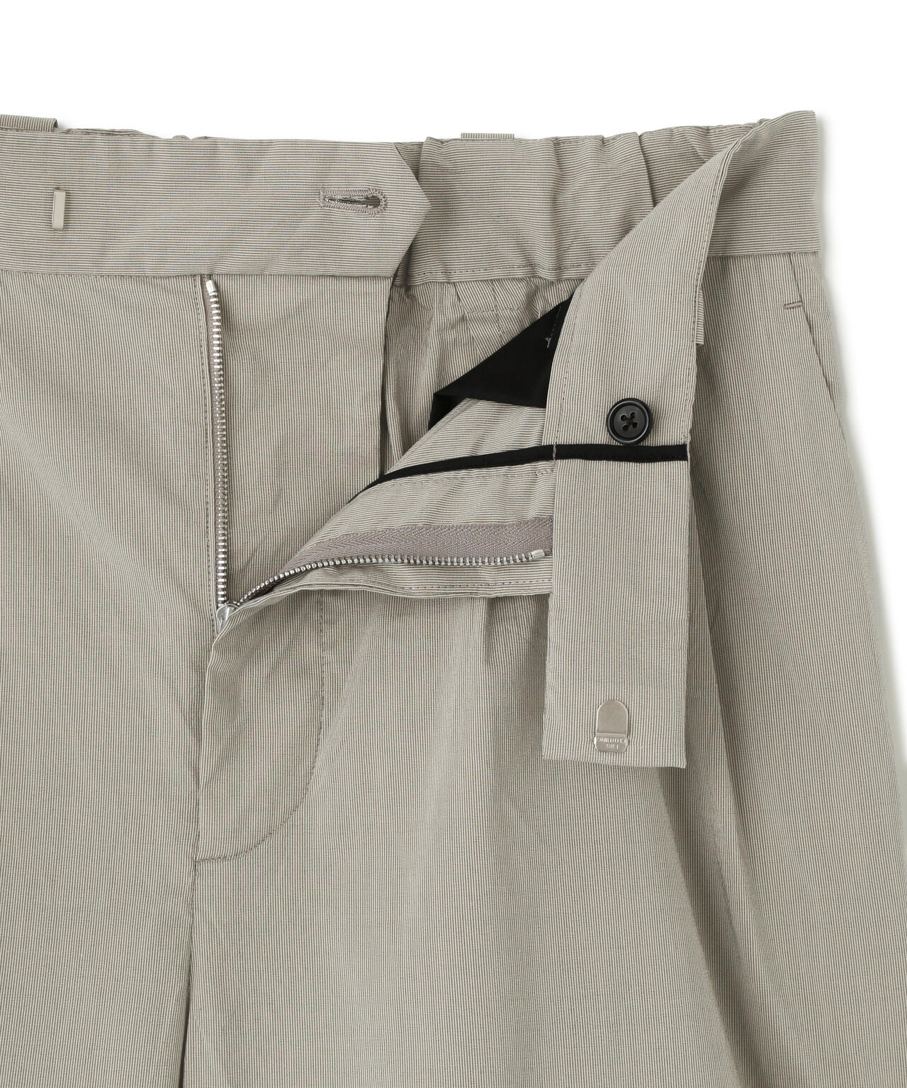 FINE STRIPE COTTON SILK TROUSERS