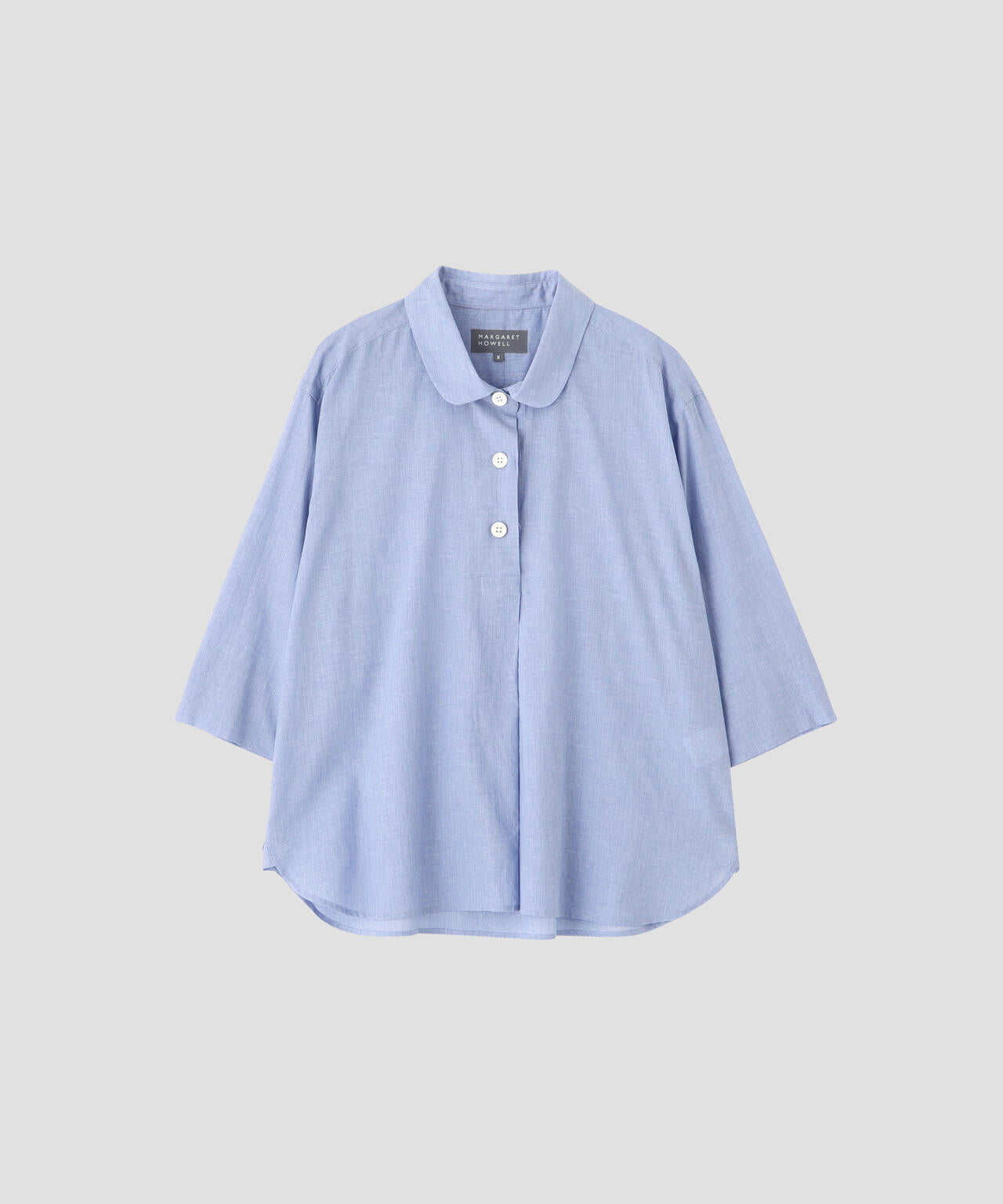 HAIRLINE STRIPE COTTON LINEN SHIRT