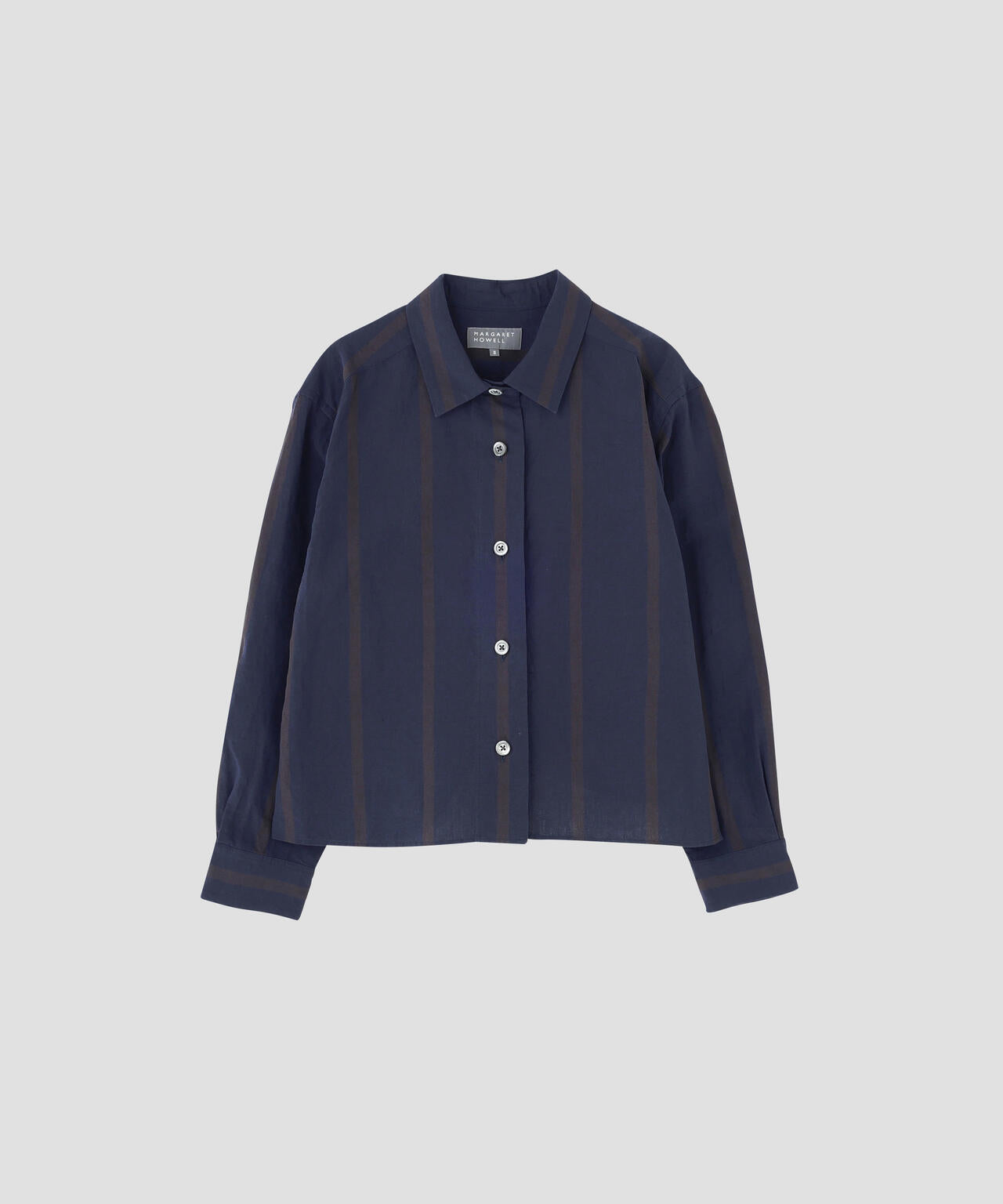 BOLD STRIPE COTTON LINEN SHIRT