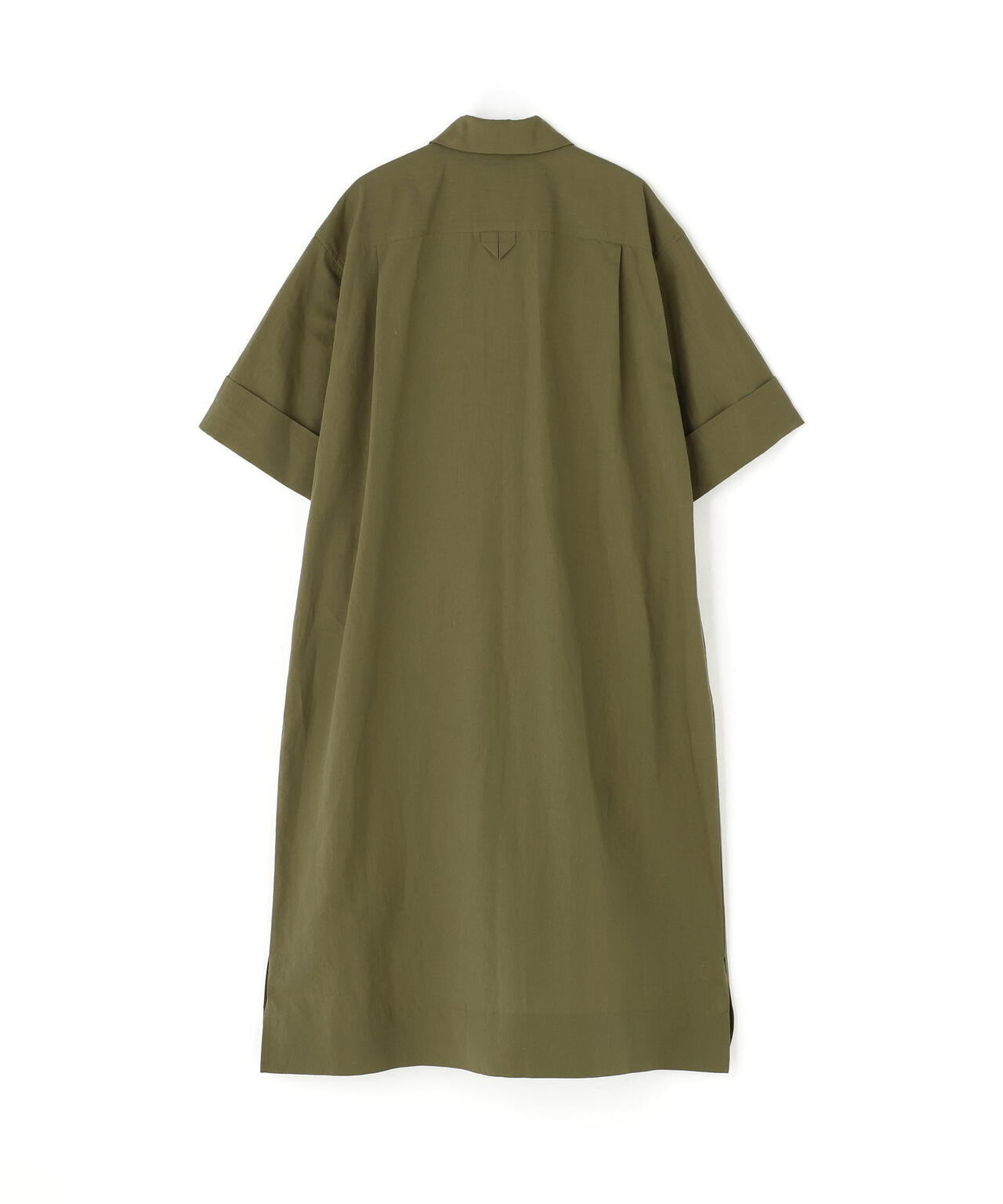 COTTON LINEN PLAIN WEAVE DRESS