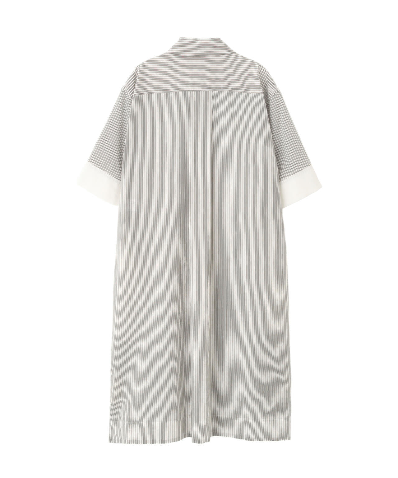 DOUBLE STRIPE COTTON SILK DRESS
