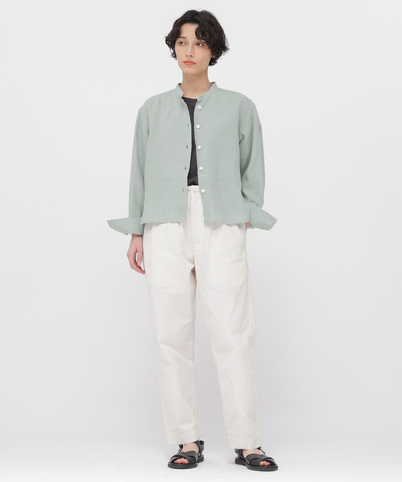 PLAIN COTTON JERSEY TOP