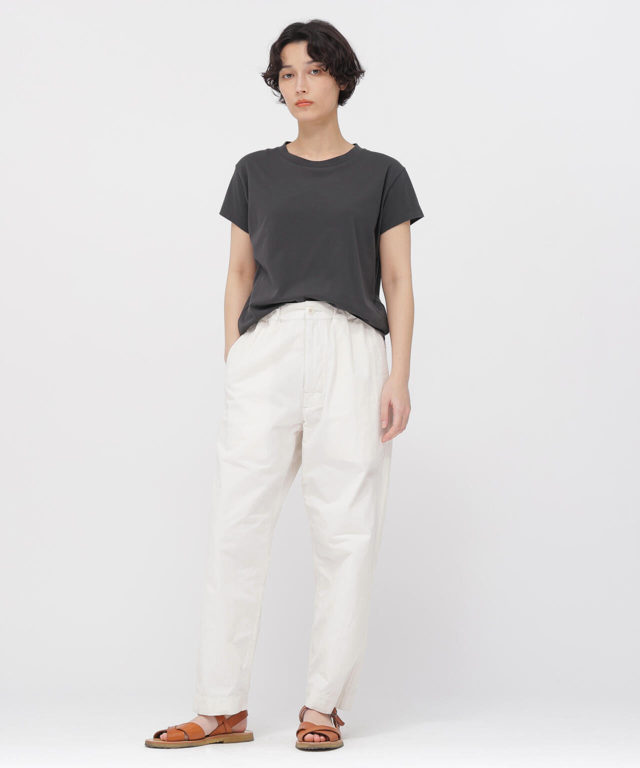 PLAIN COTTON JERSEY TOP