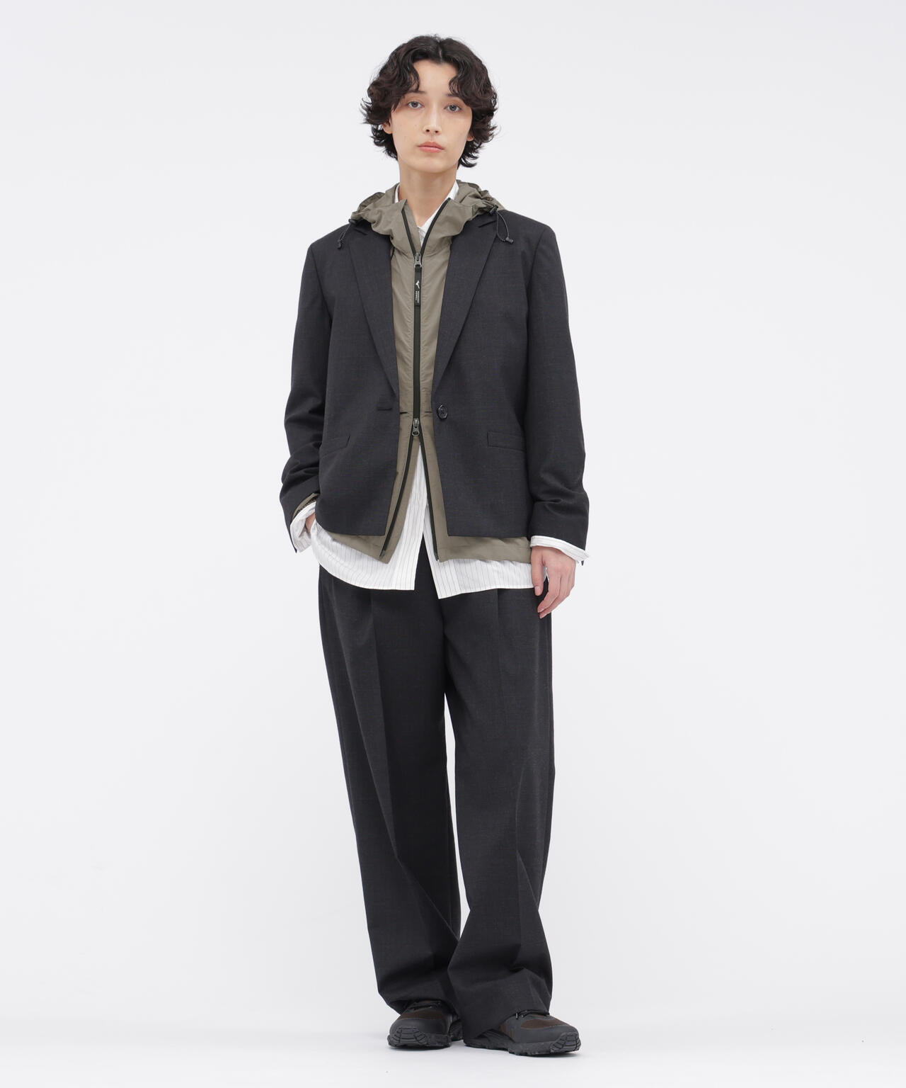 MUTED WOOL CHECK JACKET