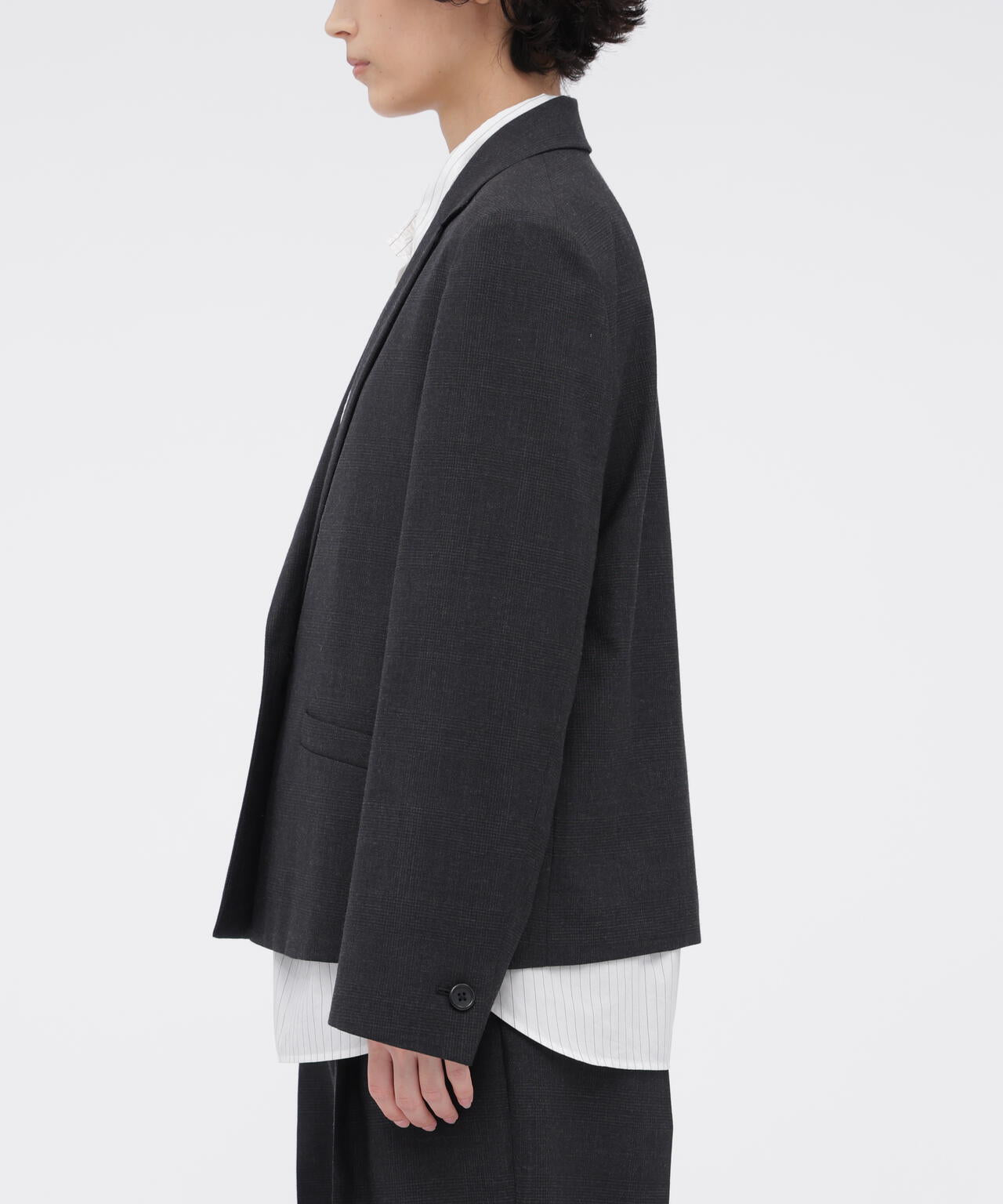 MUTED WOOL CHECK JACKET