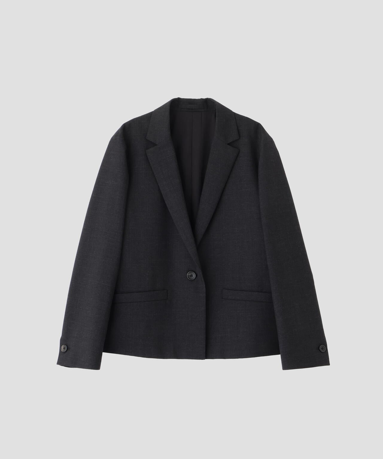 MUTED WOOL CHECK JACKET