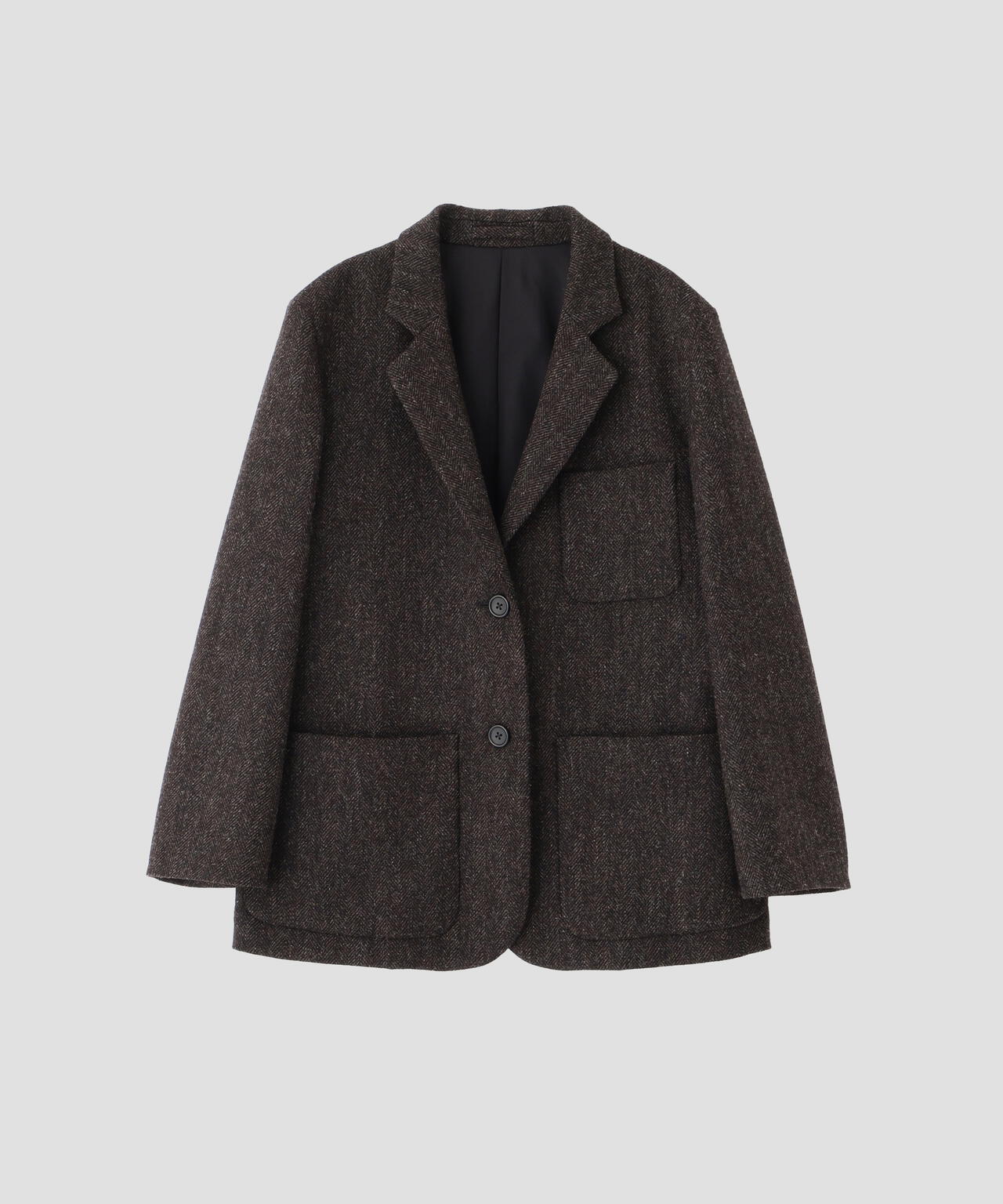 BROKEN WOOL HERRINGBONE JACKET