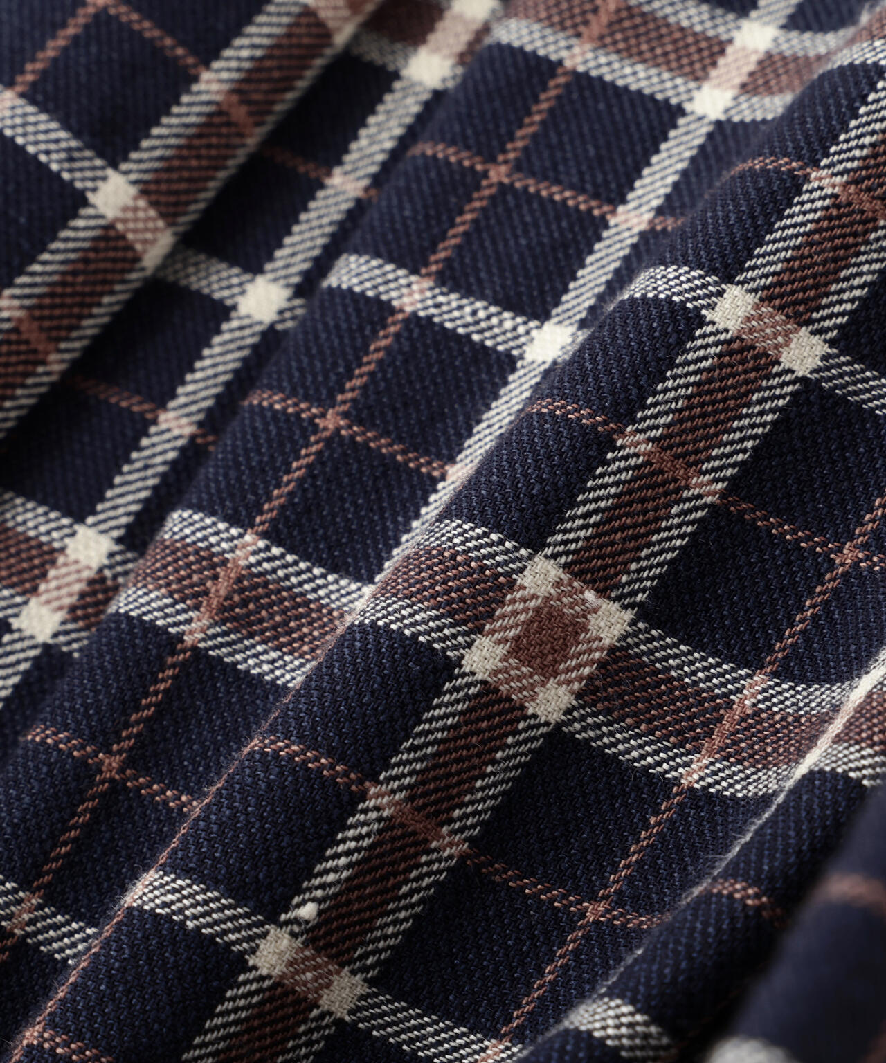 WOOL LINEN CHECK SKIRT