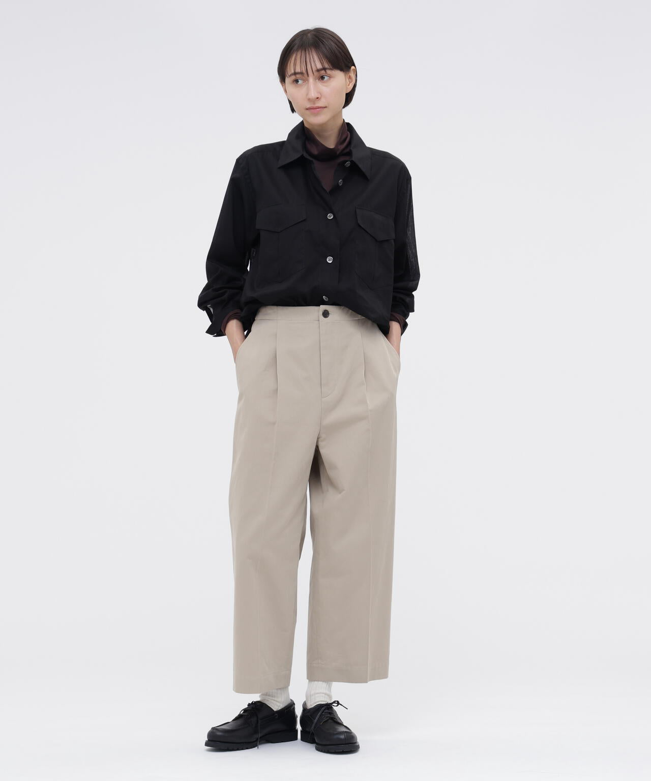 COTTON TWILL TROUSERS