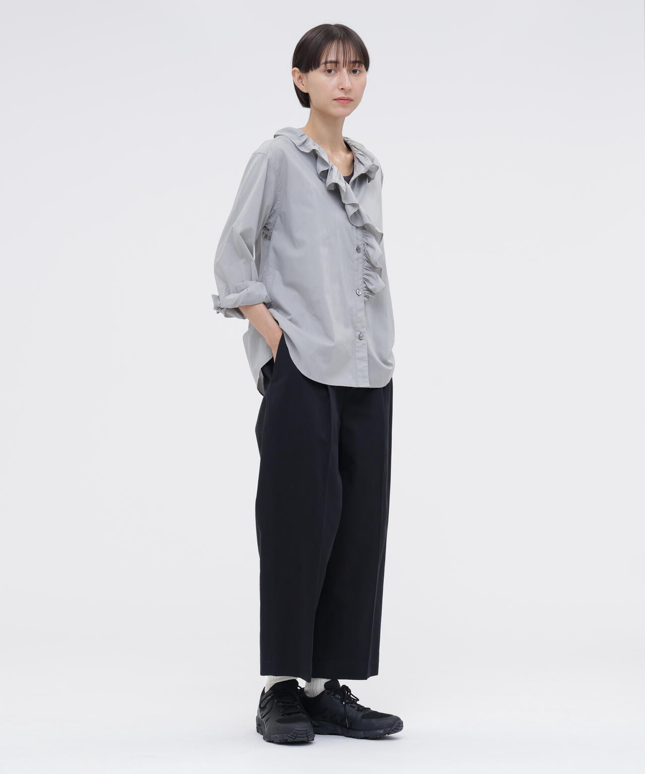 COTTON TWILL TROUSERS