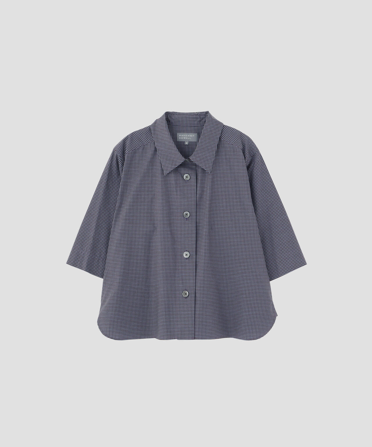COTTON LINEN GINGHAM SHIRT