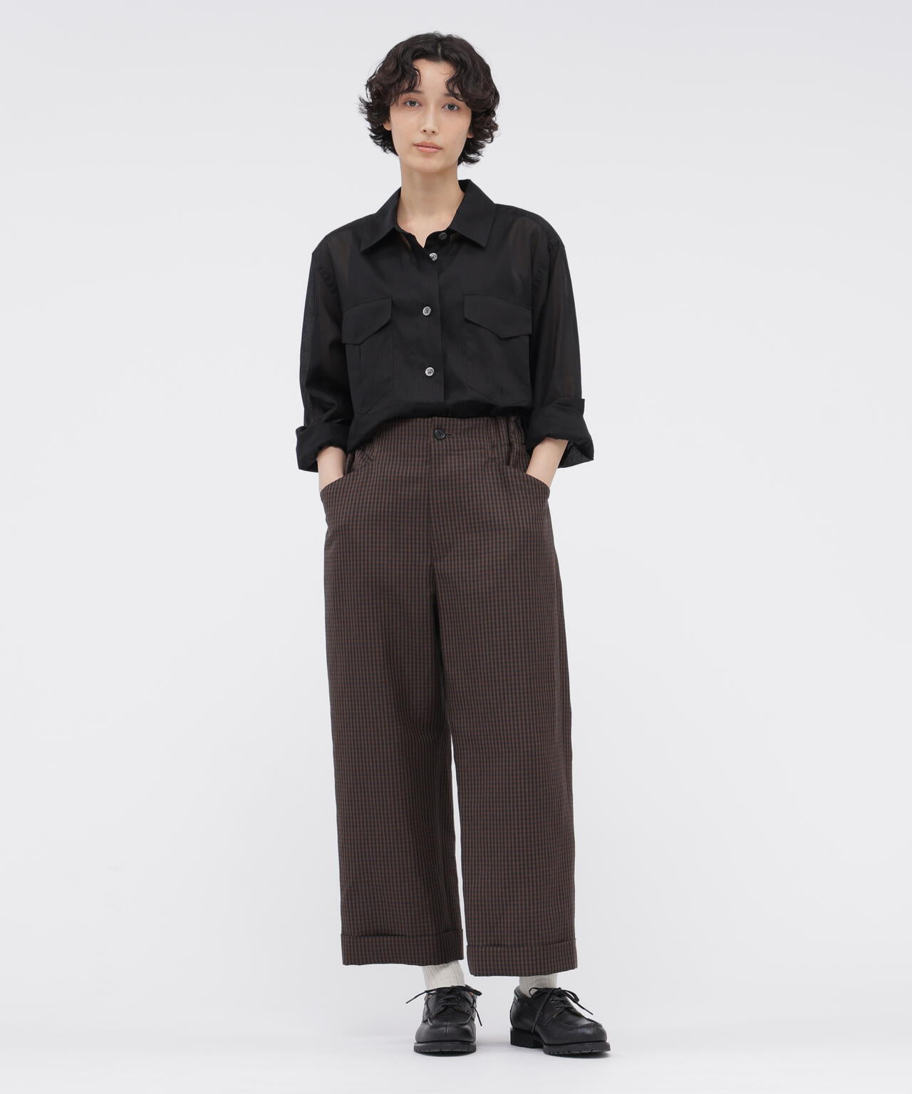 SHEER COTTON STRIPE SHIRT