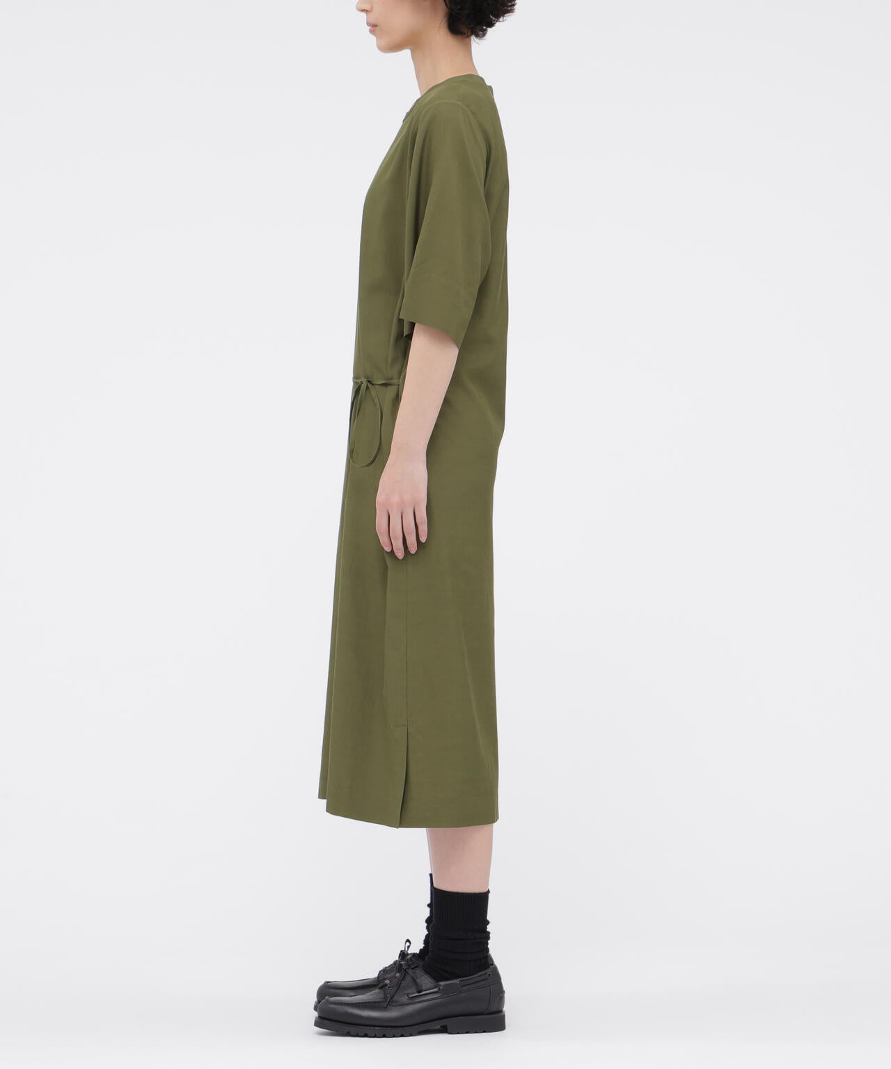 FLUID COTTON BLEND DRESS