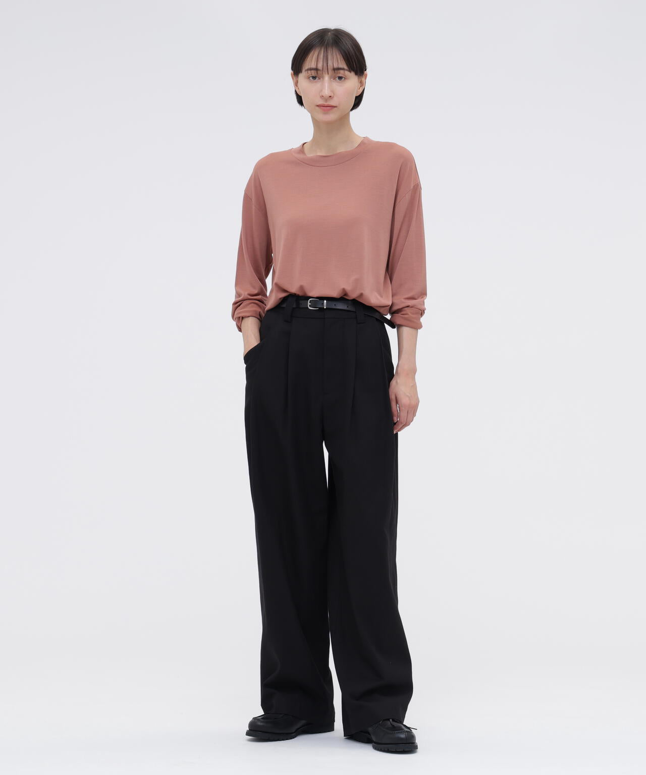 SUPERFINE WOOL JERSEY TOP